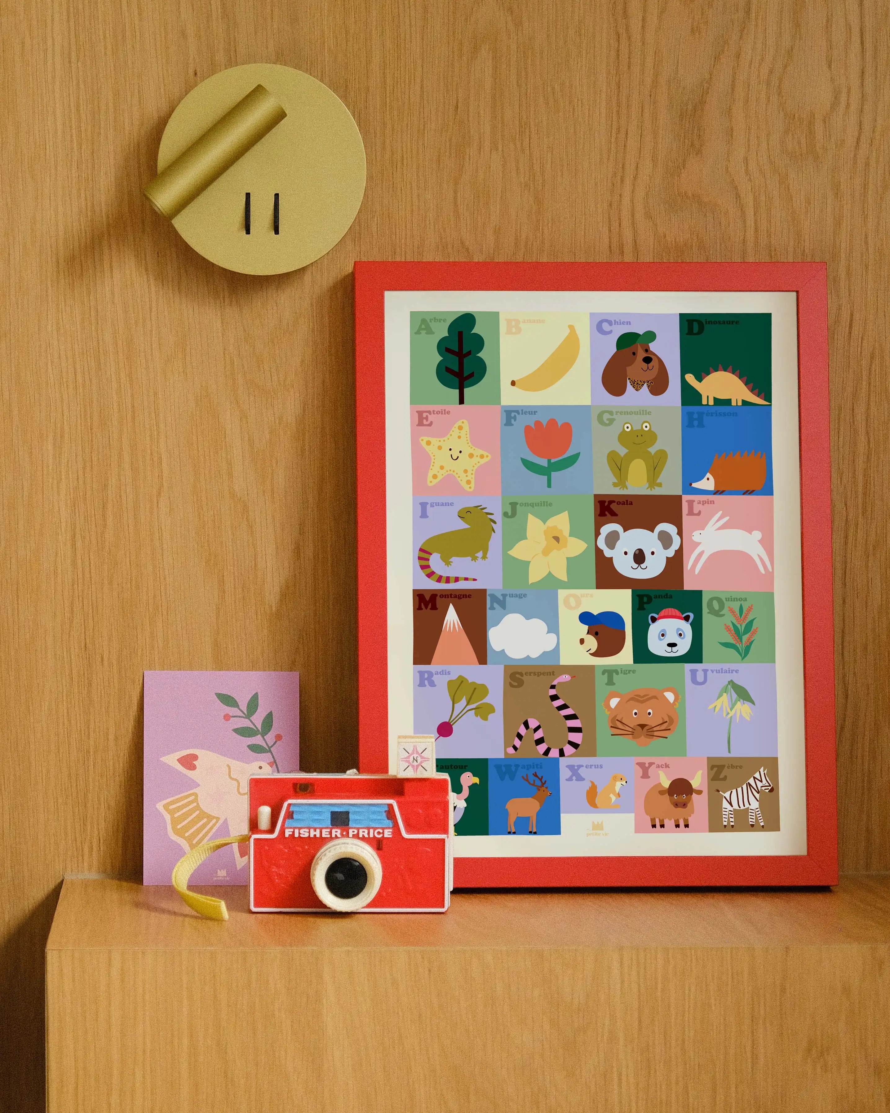 Affiche pédagogique pour apprendre chambre enfant