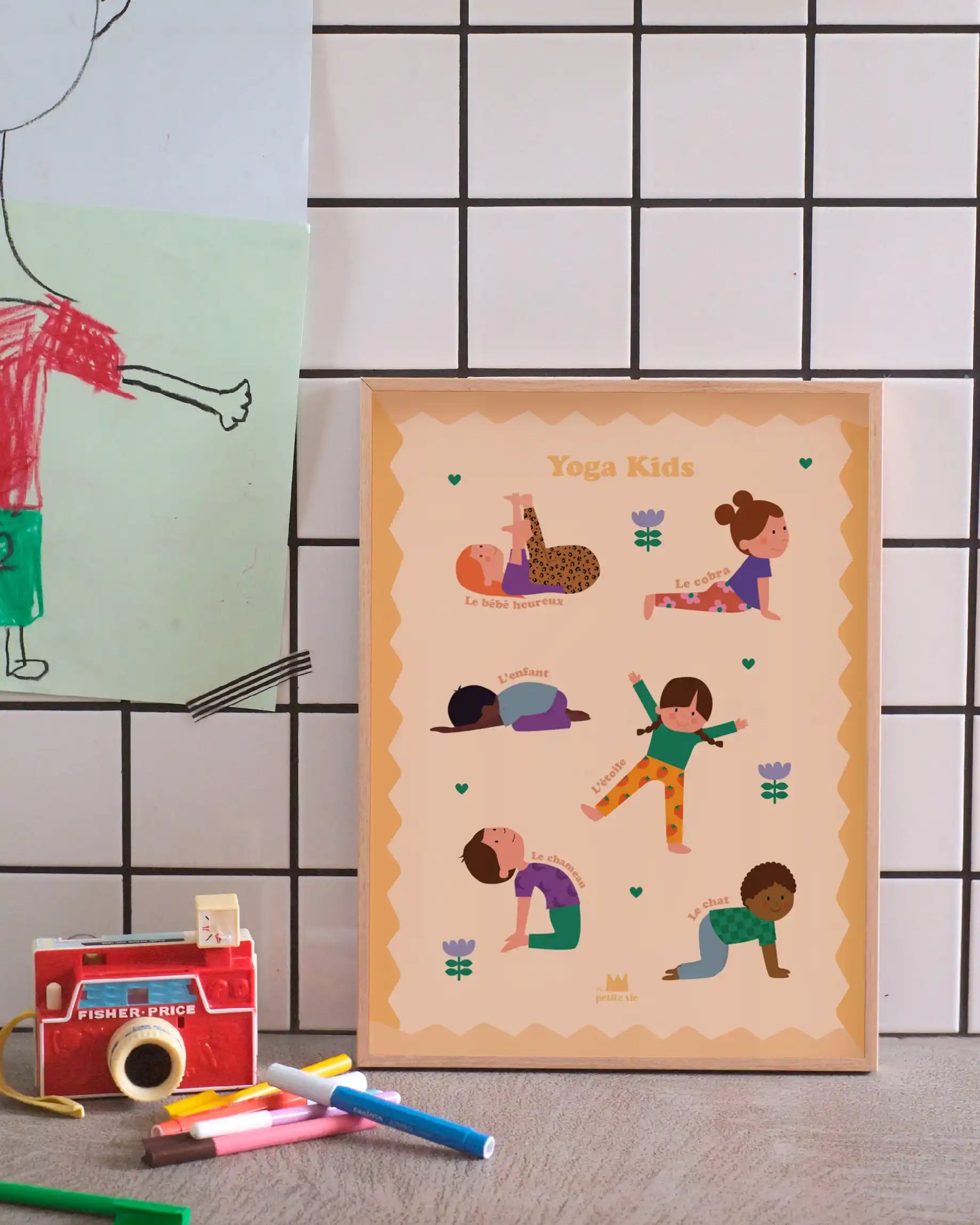 Affiches pédagogique pour les enfants et apprendre le yoga