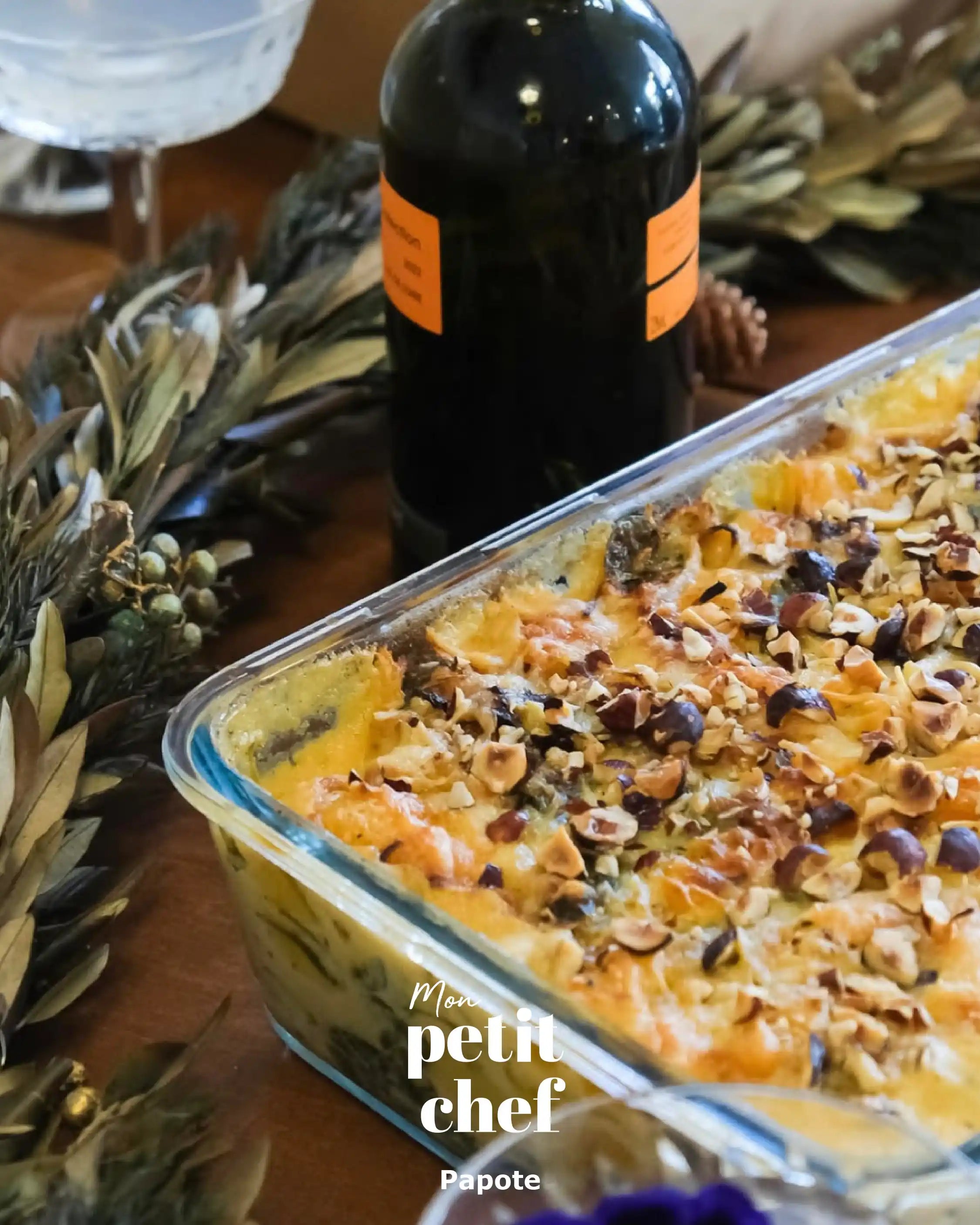 Le curable salé et l'huile réalisé par les petits chefs