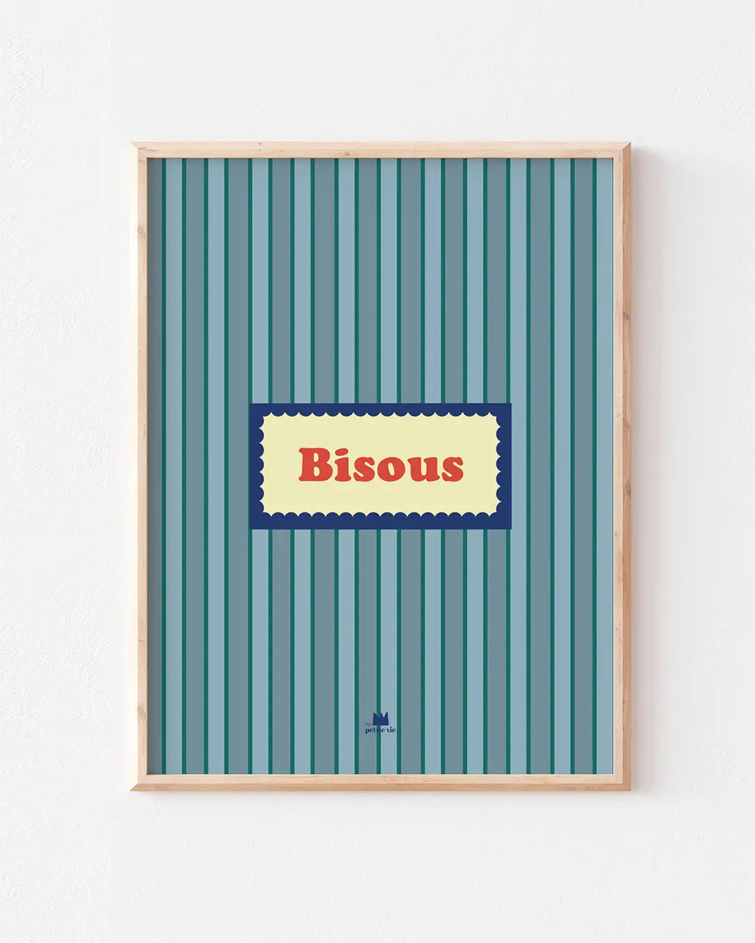 Craquez pour cette affiche murale aux jolies rayures pour transmettre l'amour via la déco. Style moderne et coloré !