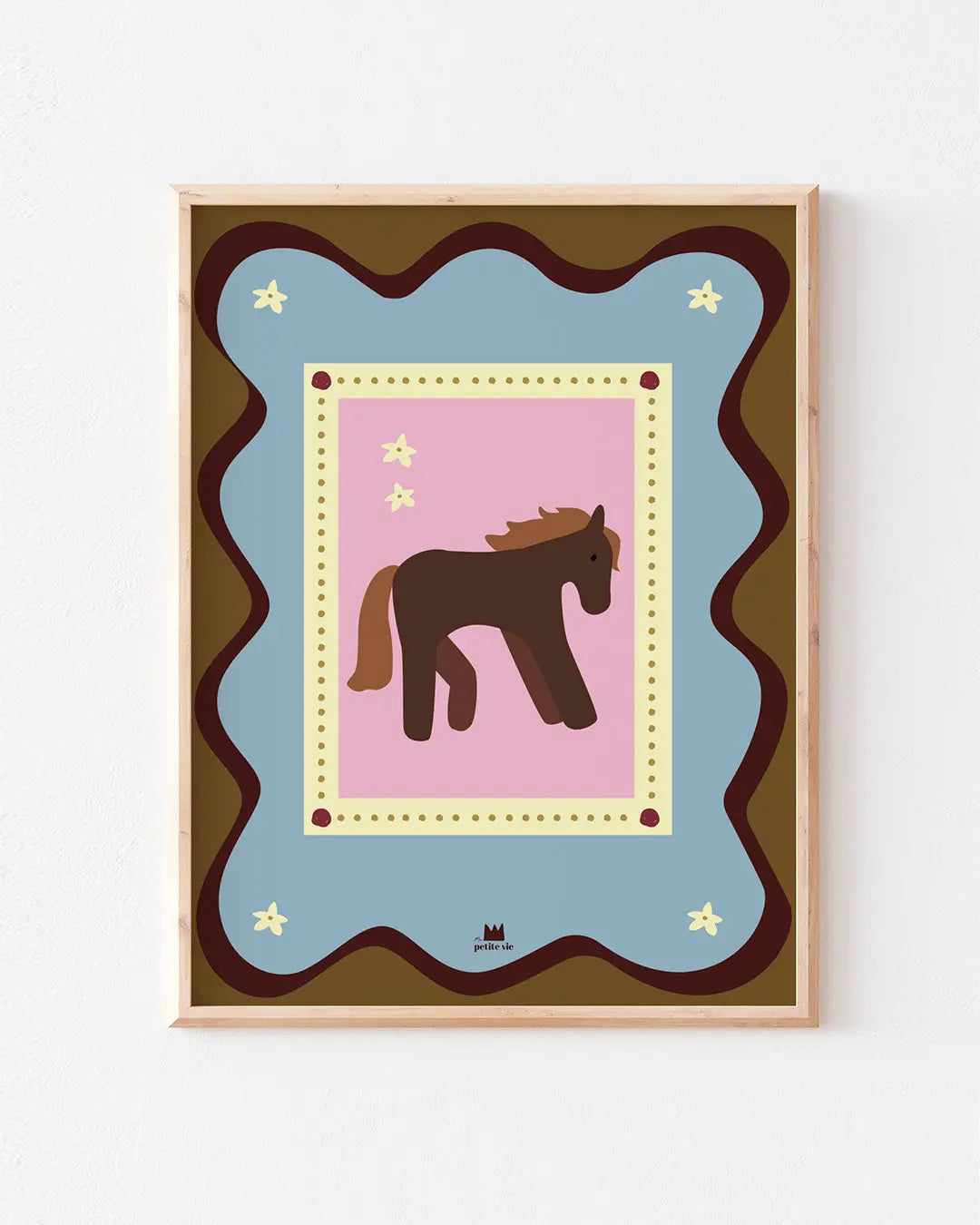 Affiche murale idéale pour les chambres des enfants passionnés d'équitation !