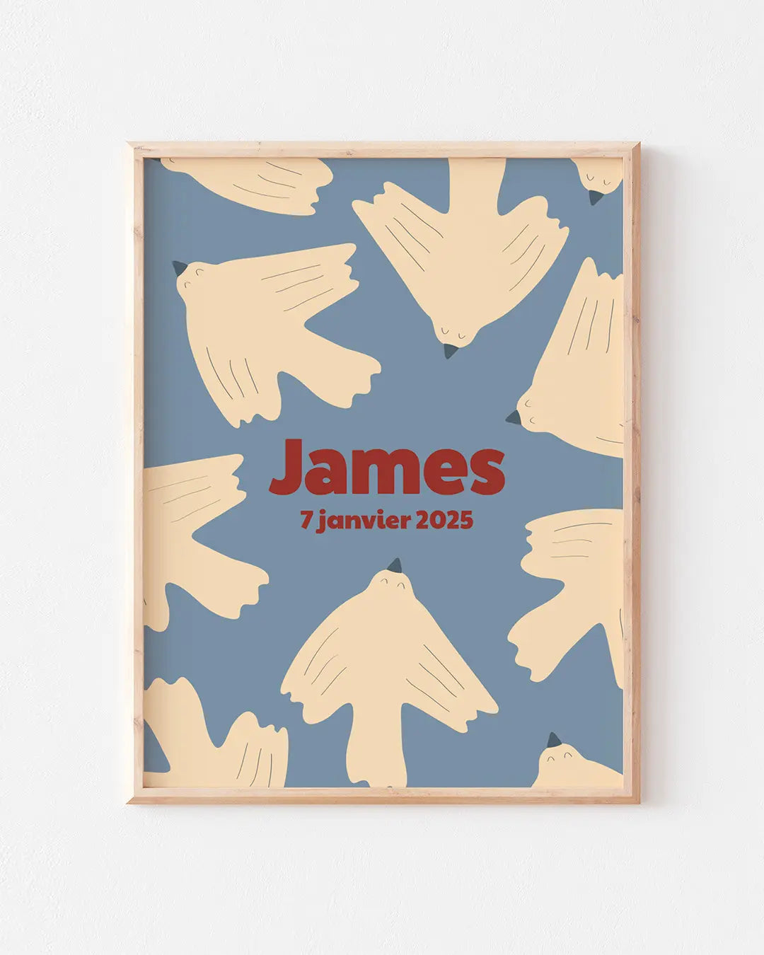 Affiche prénom poétique, pour une chambre d'enfant douce