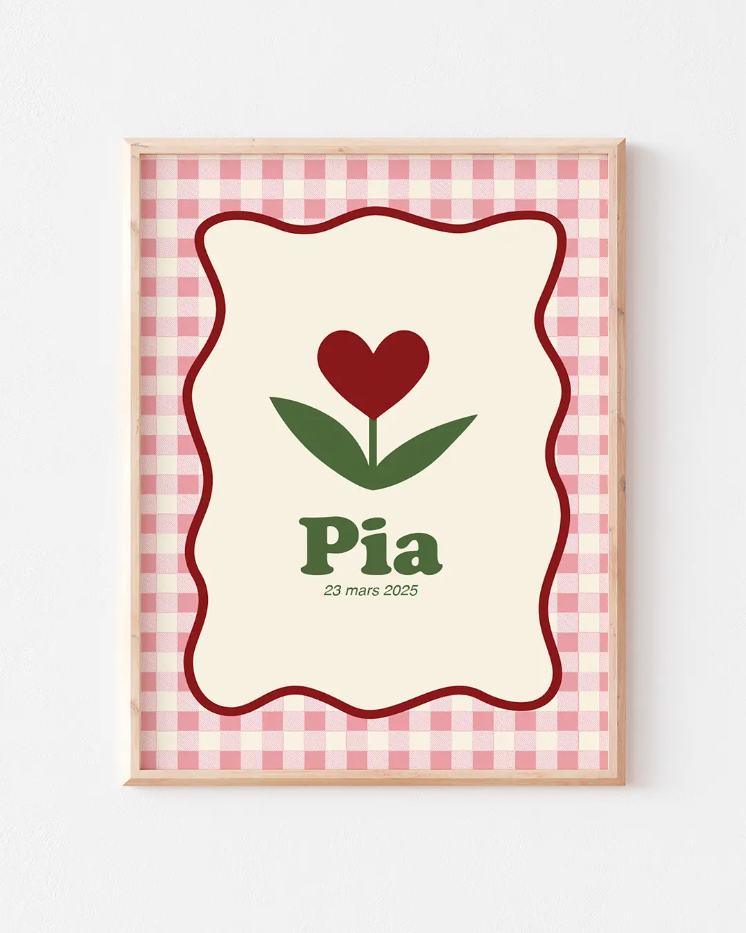 Affiche prénom Jolie Rose pour une chambre de petite fille fleurie