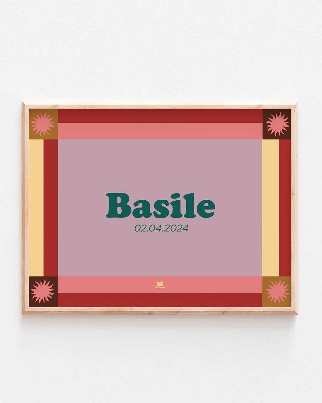 Affiche naissance colorée pour tous les bébés soleil et les chambres colorées