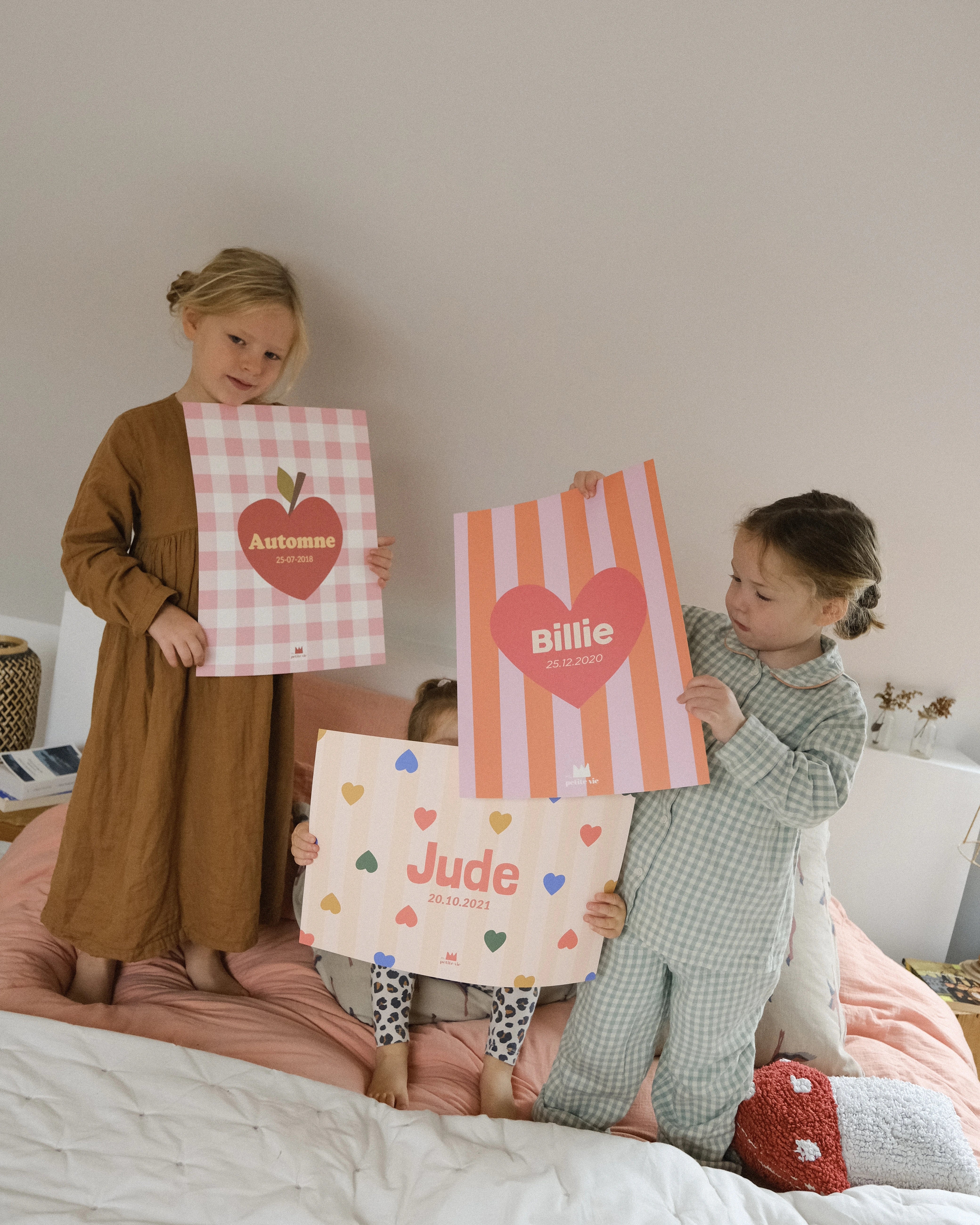 Affiches prénoms pour enfants et décoration chambre colorée