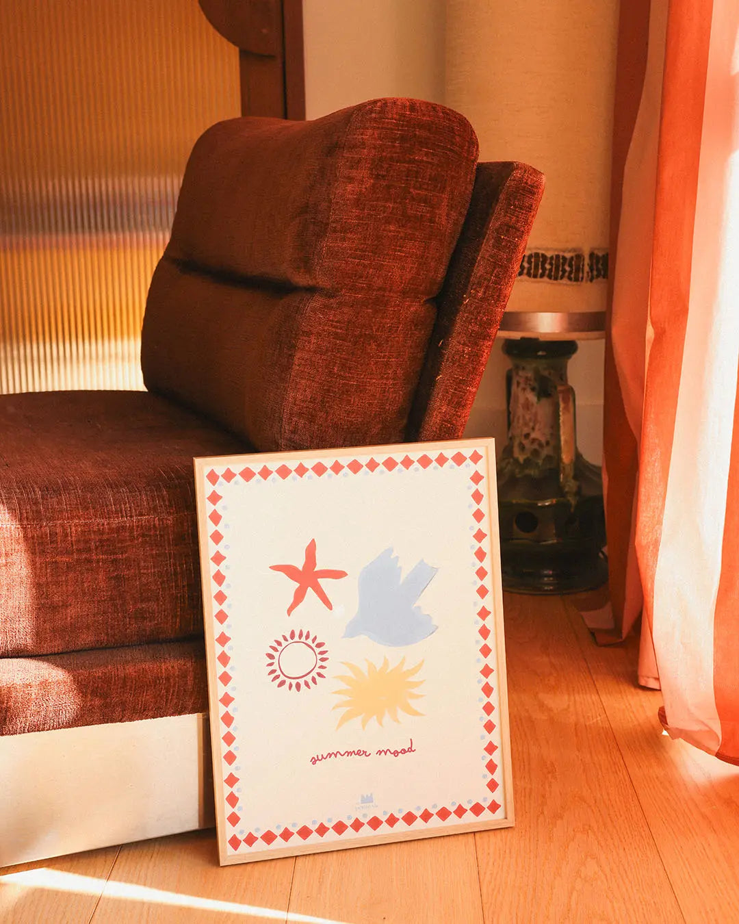 Affiche summer mood avec illustrations estivale pour la décoration