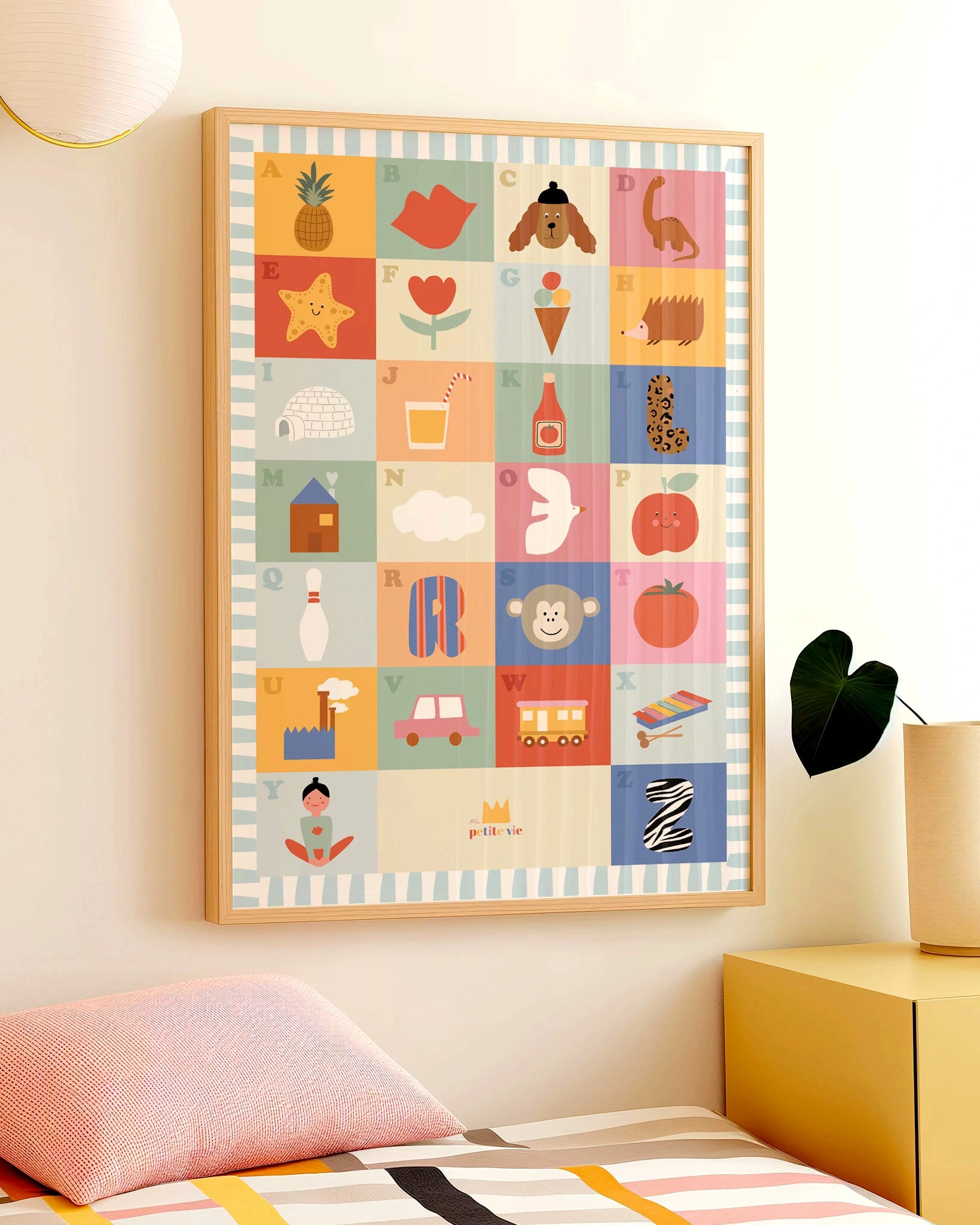 abecedaire fun et cool pour enfants en apprentissage de l'alphabet.