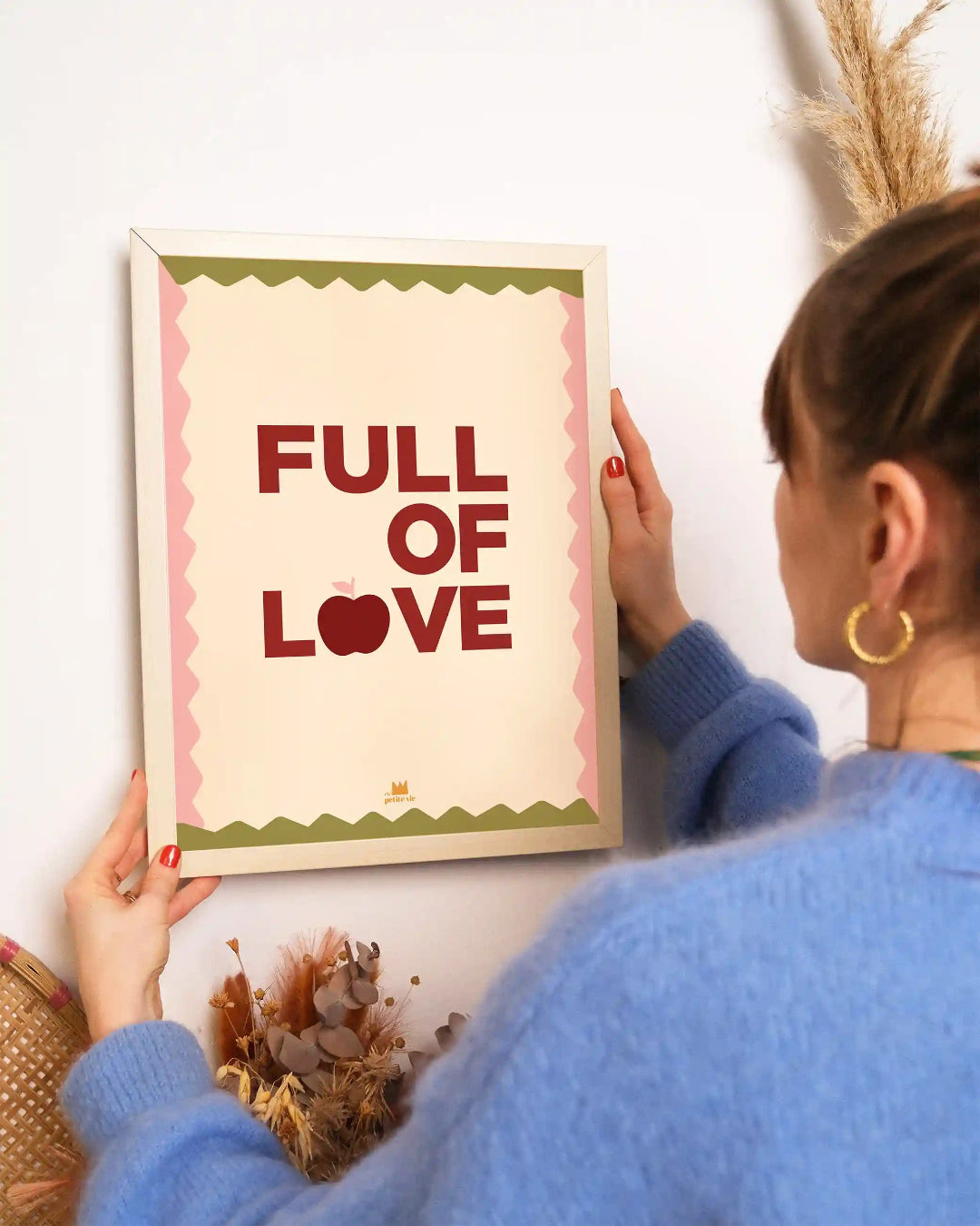 Affiche enfant Full of love décoration murale douce et positive pour chambre d’enfant