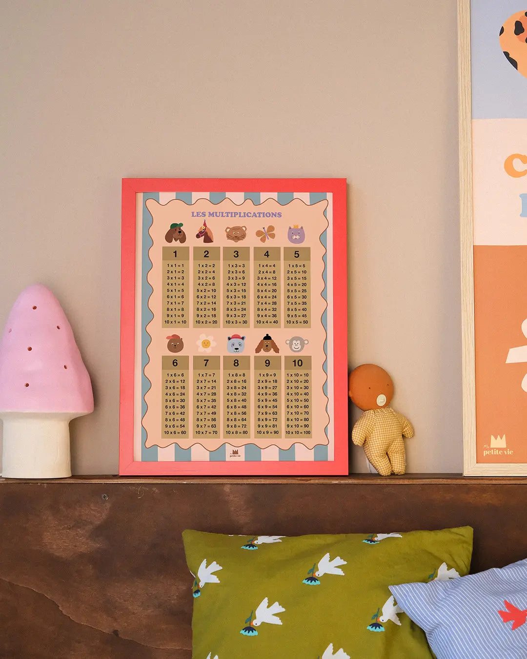 affiche pour apprendre ses tables en s'amusant.