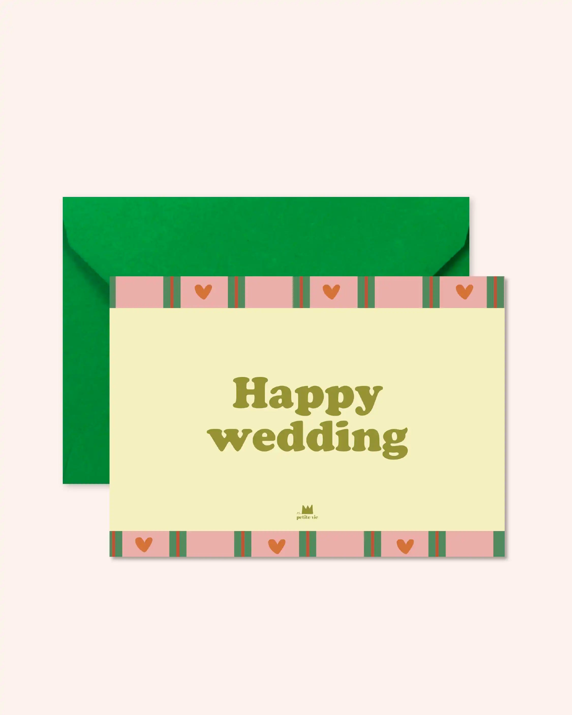 Carte rayures et beige pour les mariages