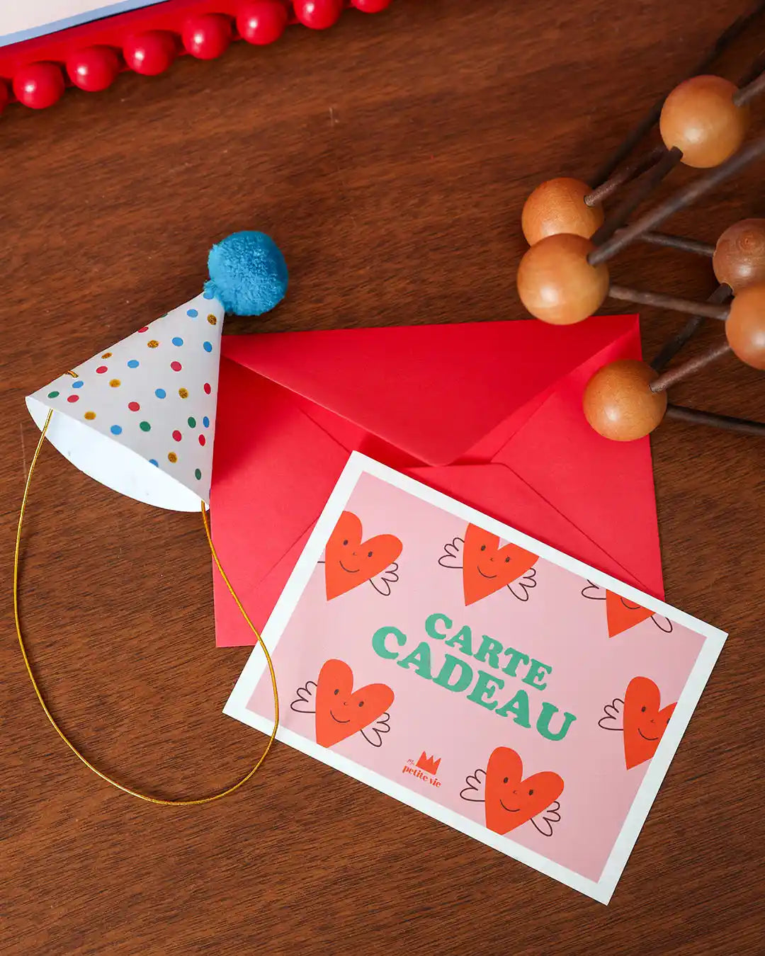 Carte cadeau aux petits coeurs pour offrir un cadeau Ma Petite Vie