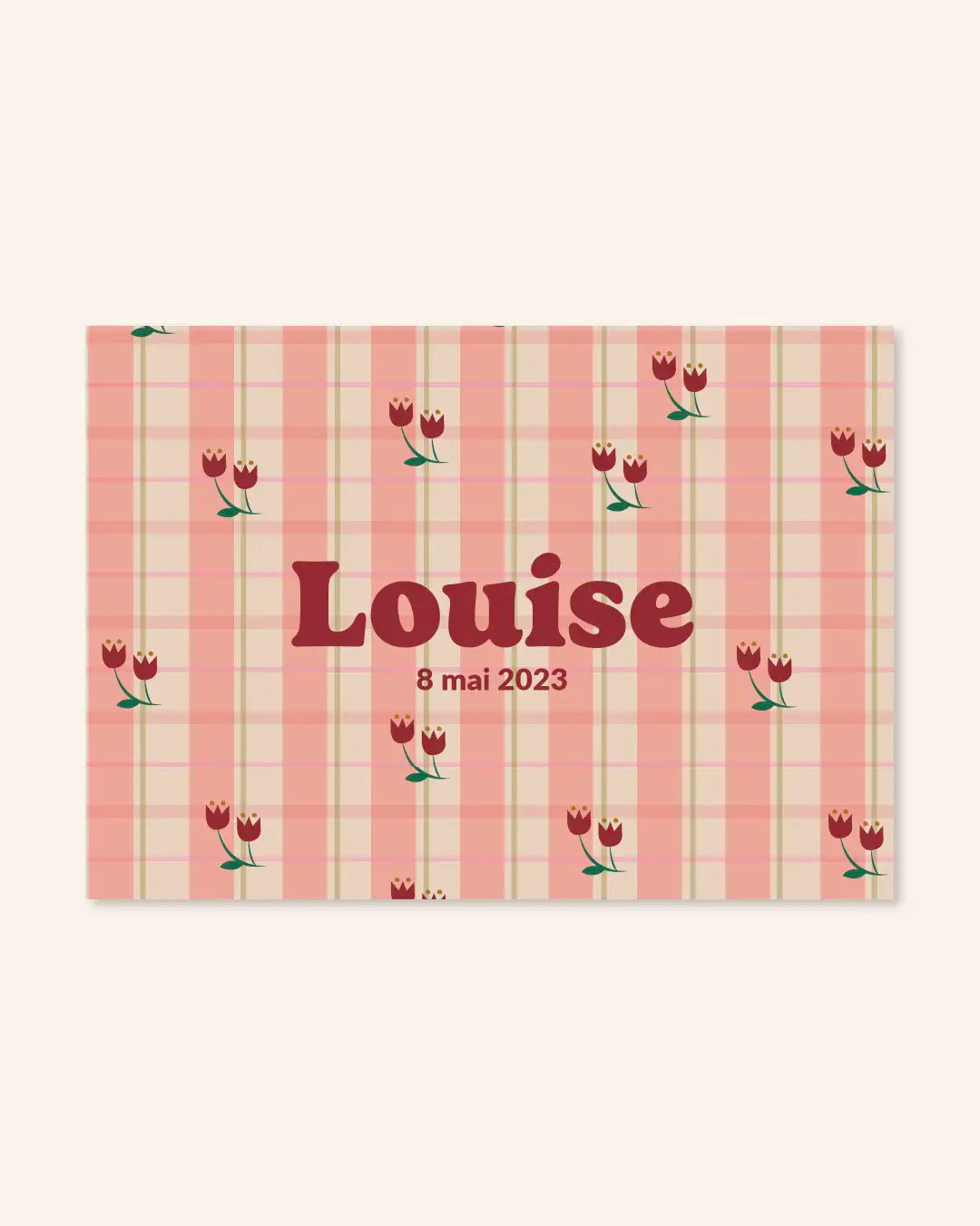 Faire-part de naissance enfant avec motif pour annoncer naissance bébé.