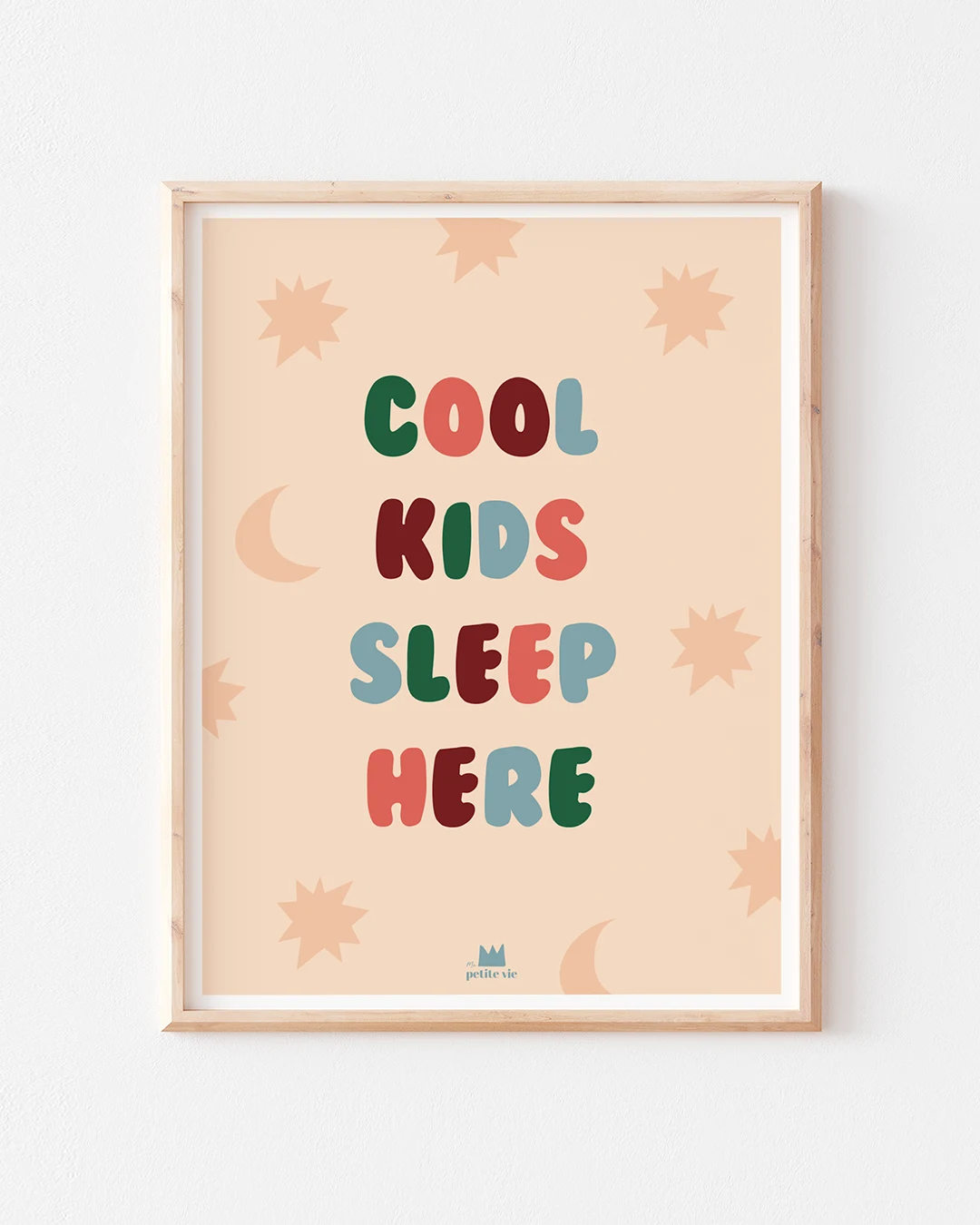 Affiche douce et colorée pour la chambre des enfants, apportant une ambiance chaleureuse et pleine de good vibes.