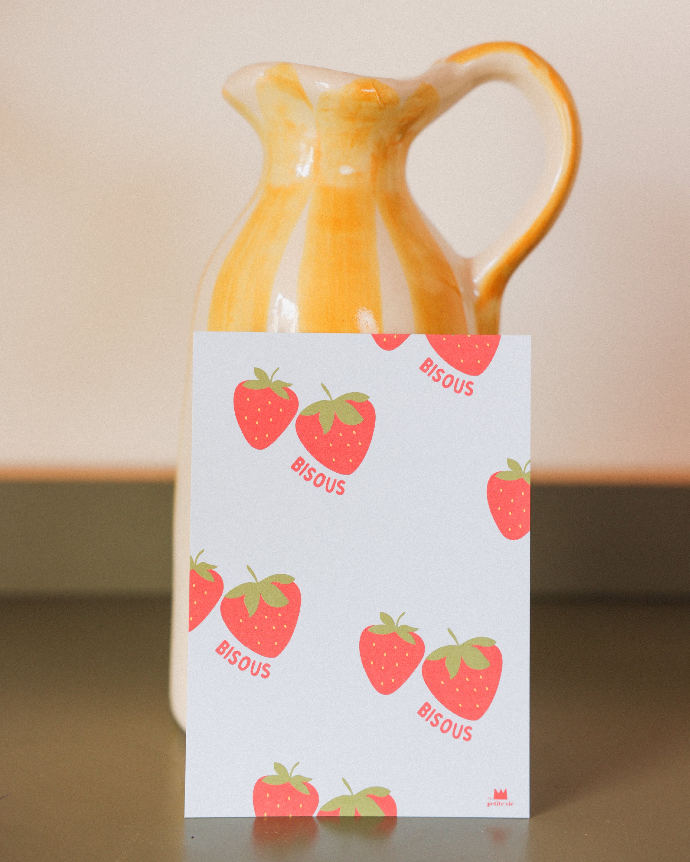 Carte Bisous fraises