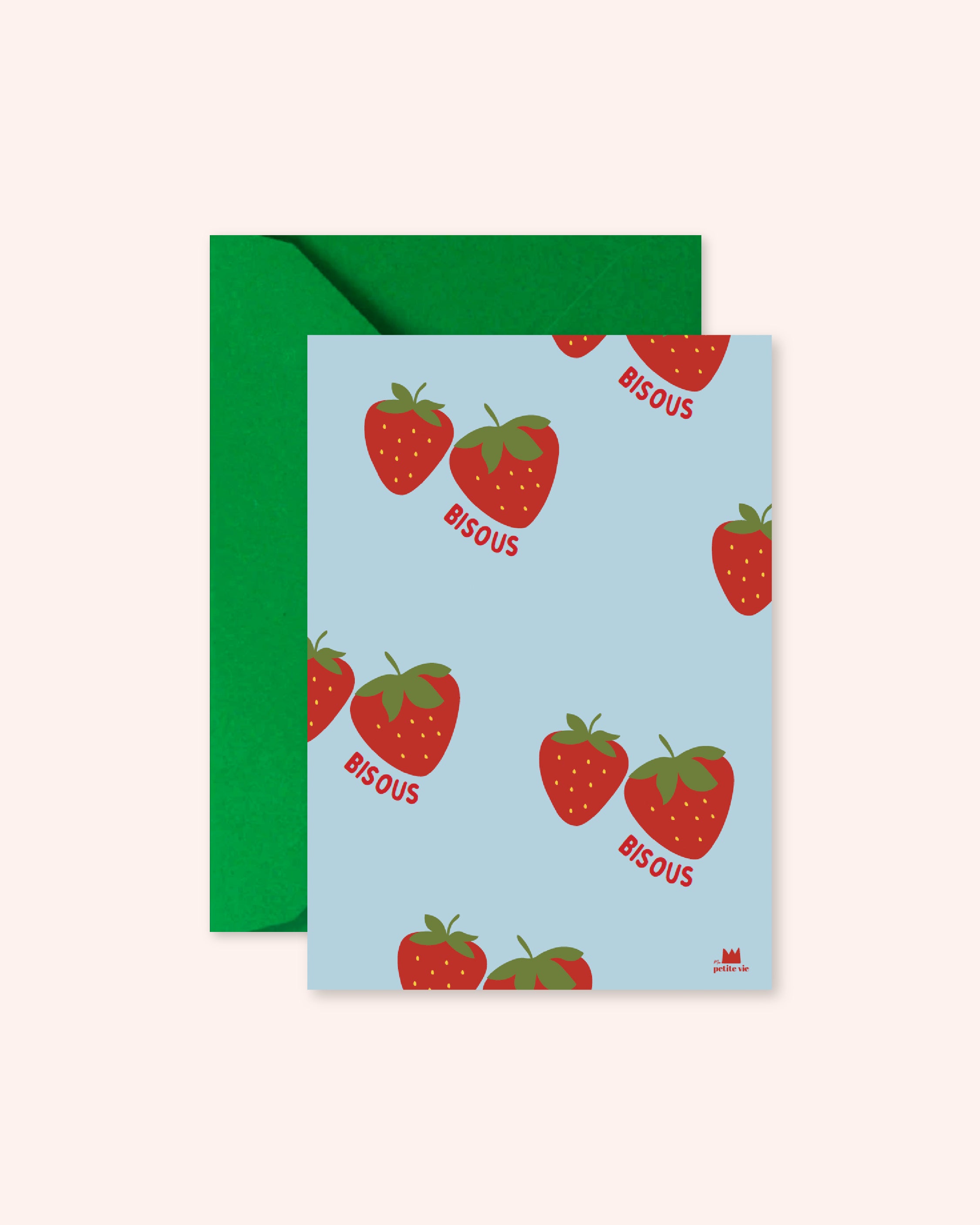 Carte Bisous fraises
