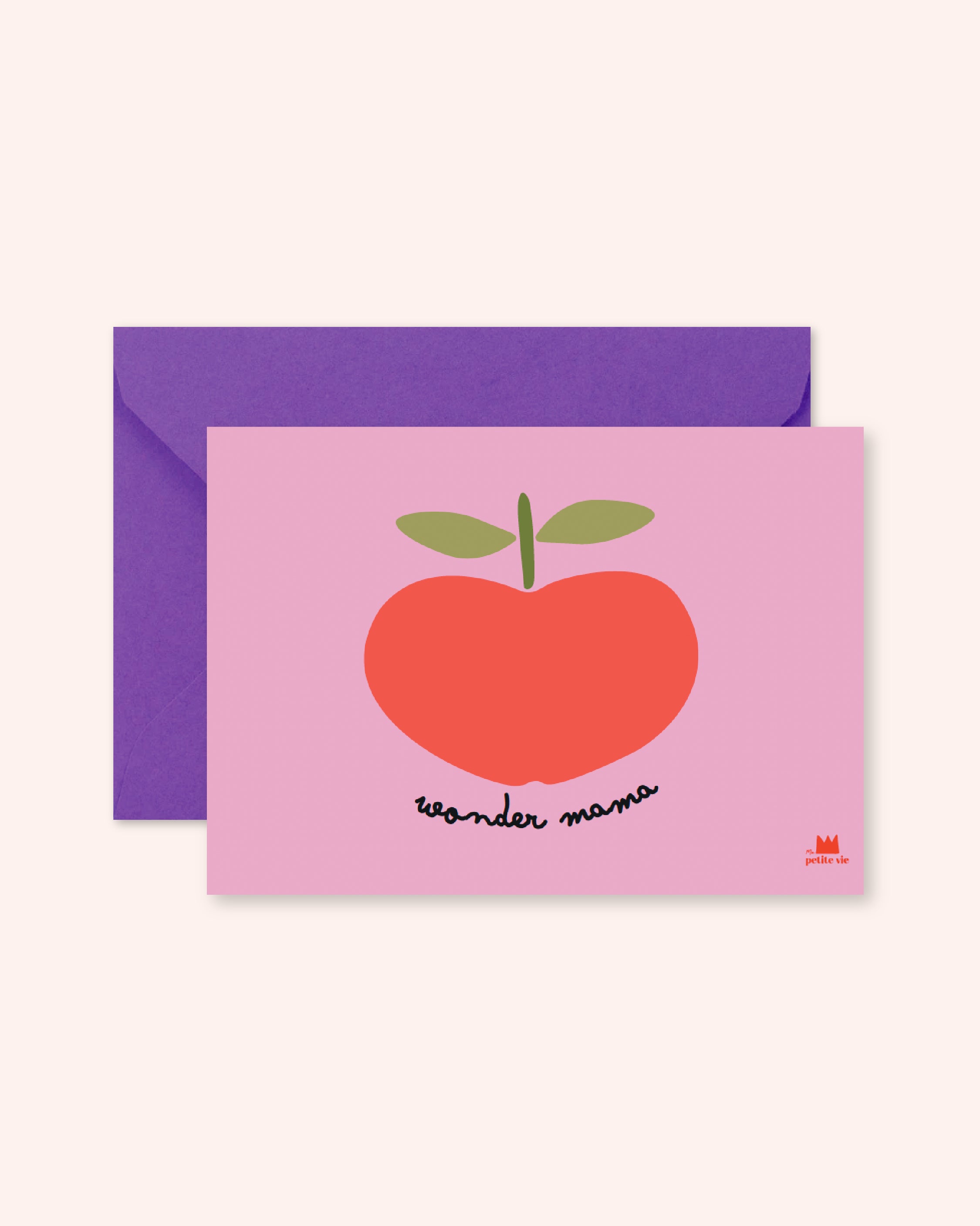 Carte Wonder Mama pomme
