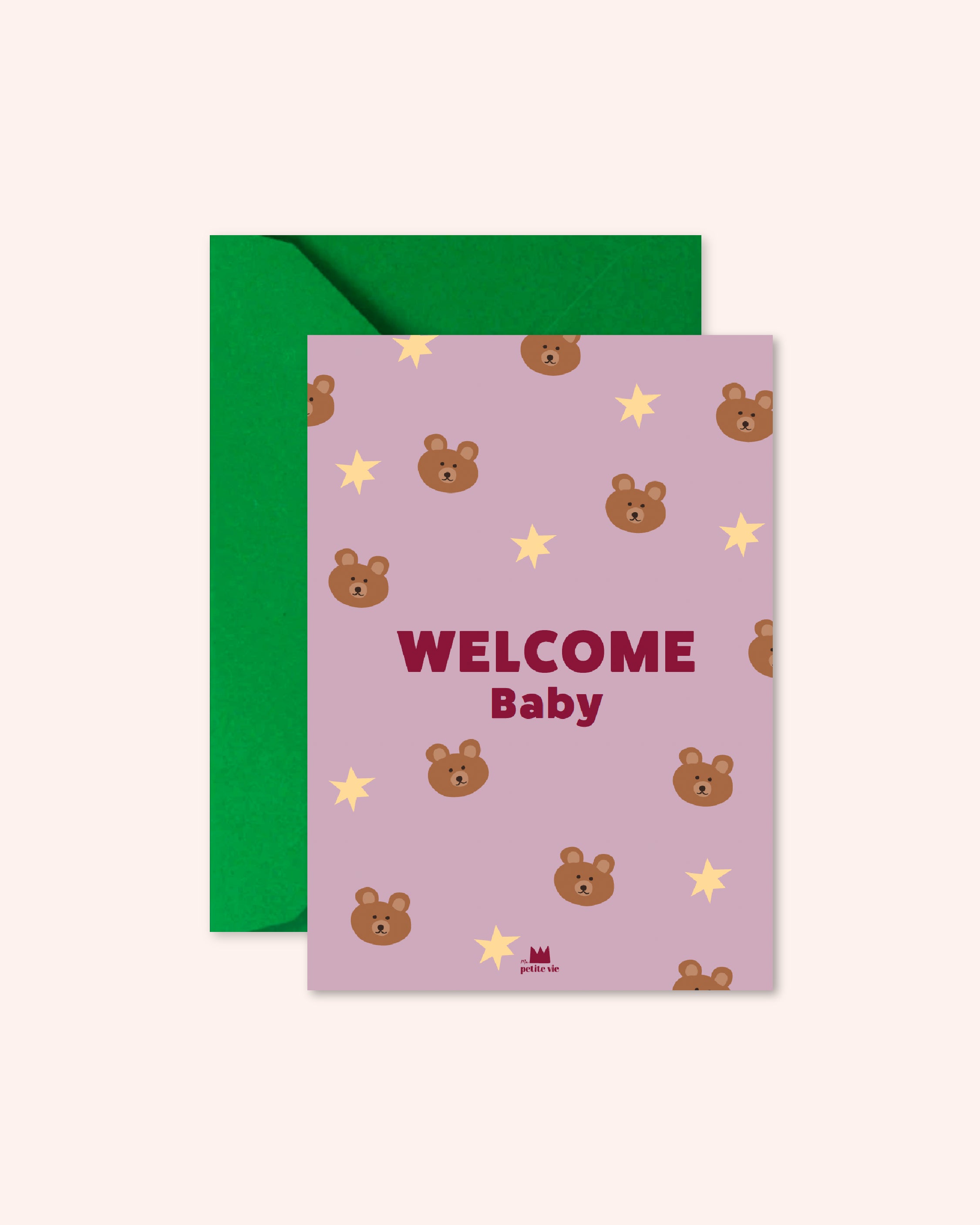 Carte Welcome Baby Ours
