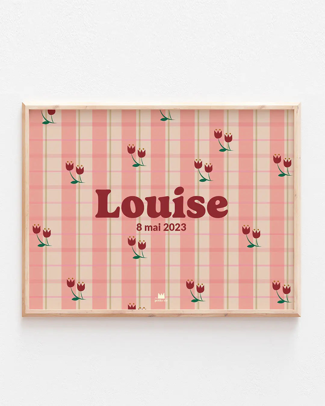 Décoration pour chambre de bébé à personnaliser du prénom de son enfant aux fleurs roses