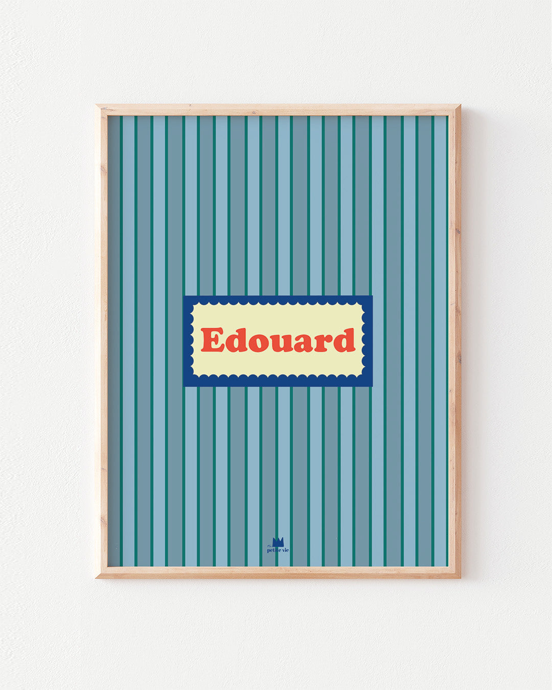 Affiche prénom rayures pour enfant - décoration chambre 