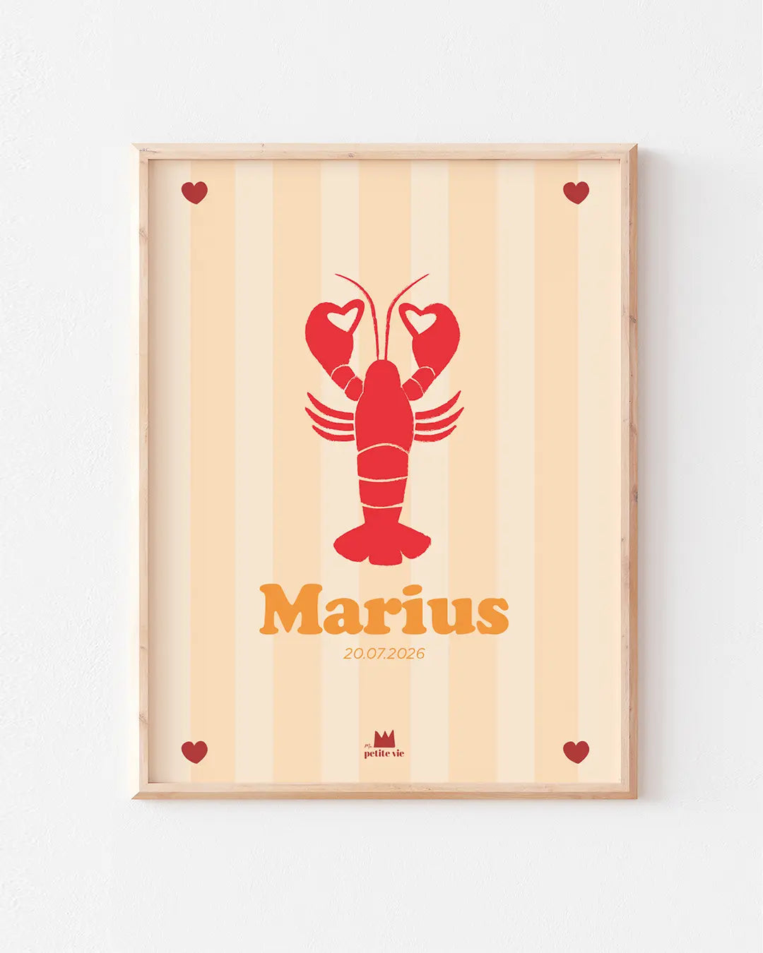 Un homard rouge inspirées des couleurs de l'été pour la chambre de bébé