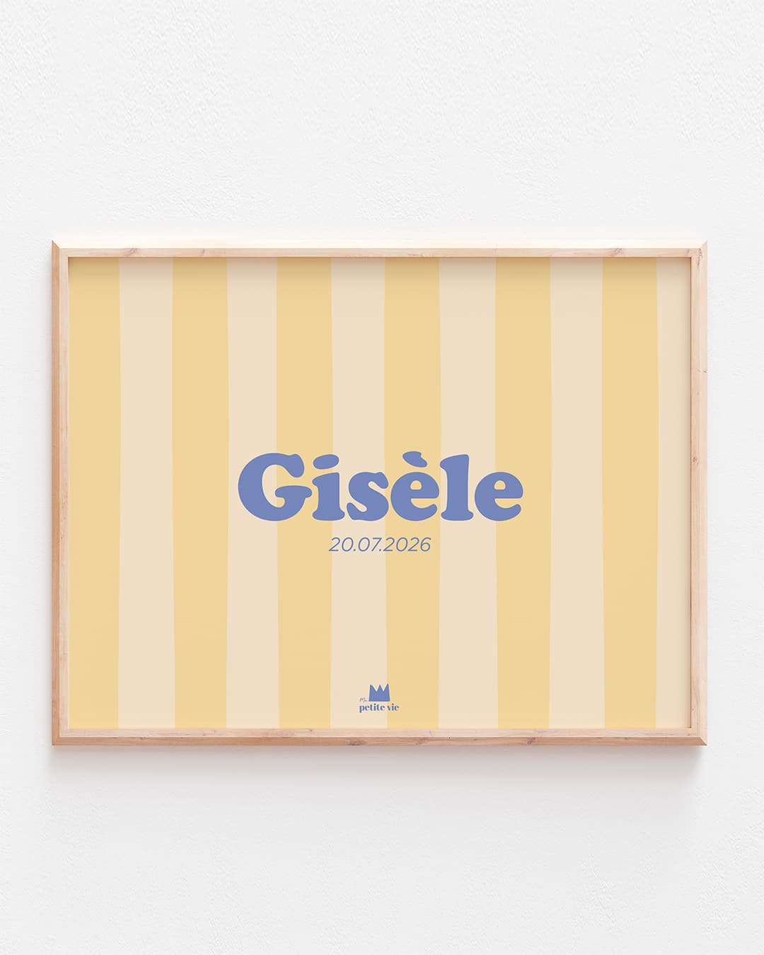 Des jolies rayures pastels, inspirées des couleurs de l'été pour la chambre de bébé