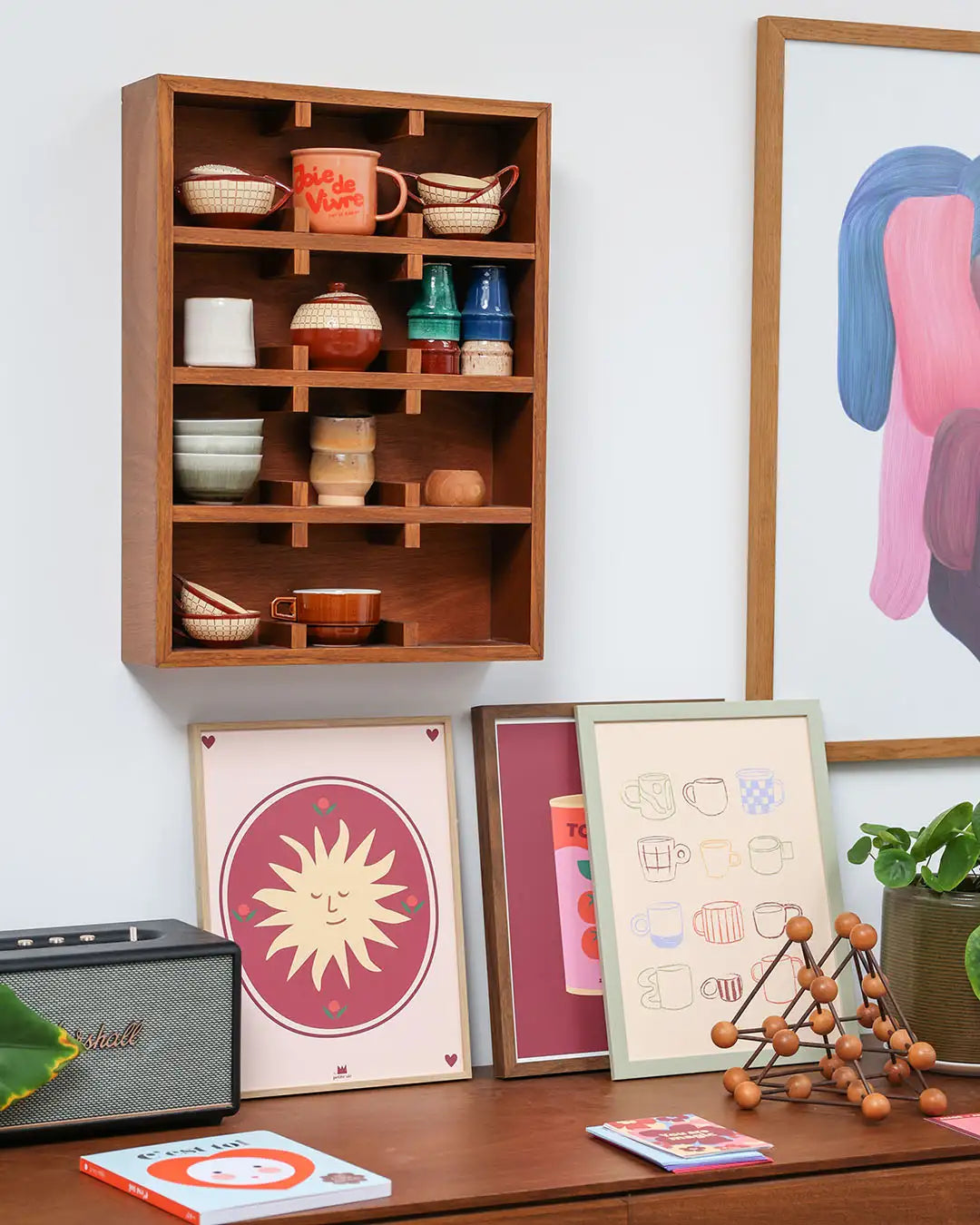 Affiche soleil totem, décoration maison famille