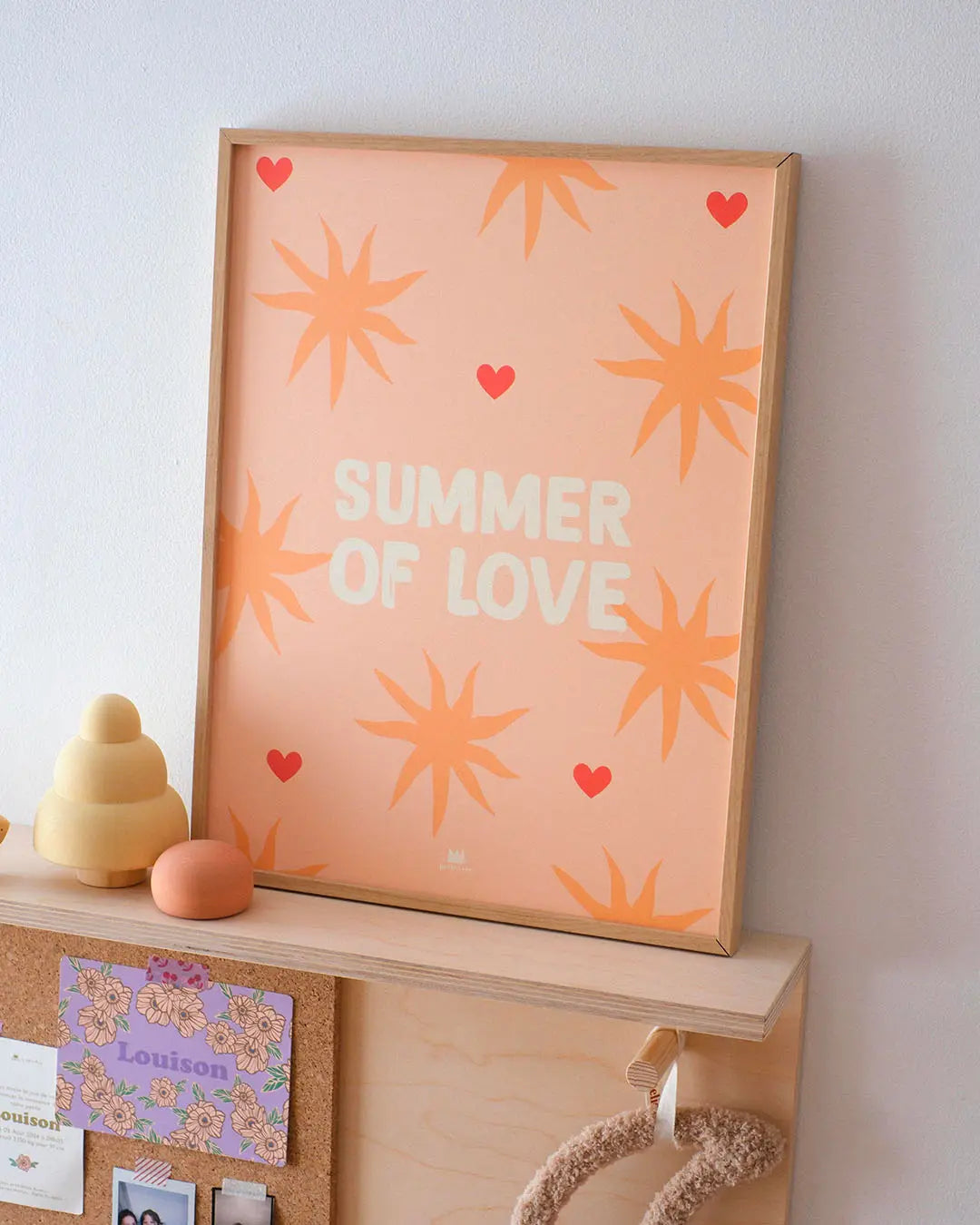 Affiche summer of love et ses beaux soleils colorés jaunes