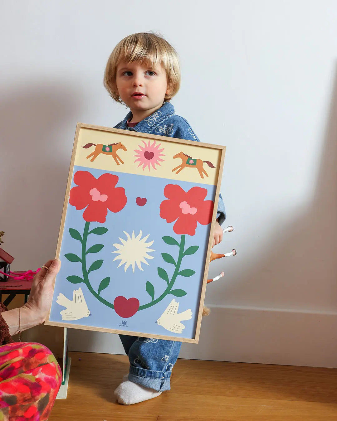 illustration boheme pour deco chambre enfant.