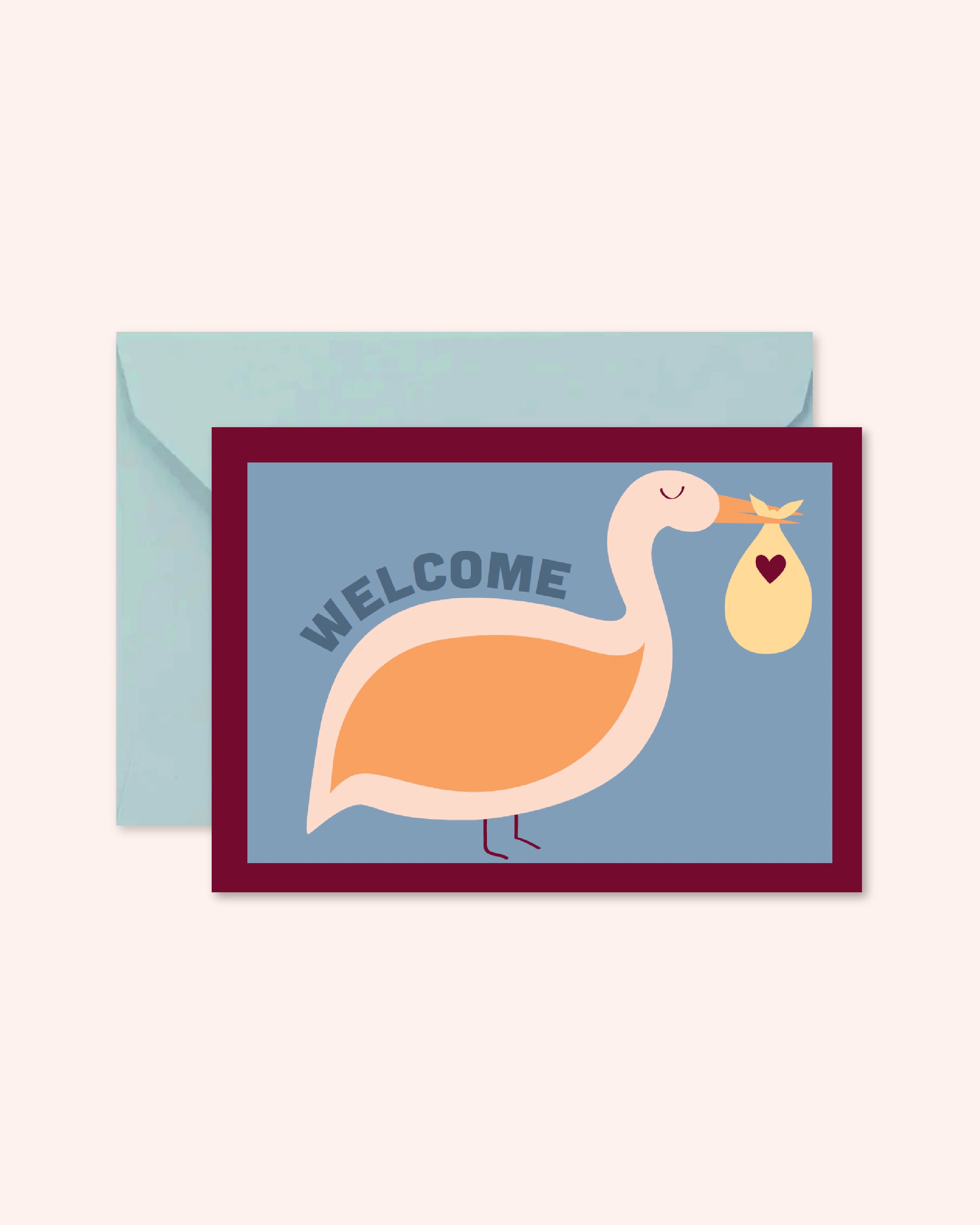 Carte pour souhaiter la bienvenue à la naissance d'un bébé