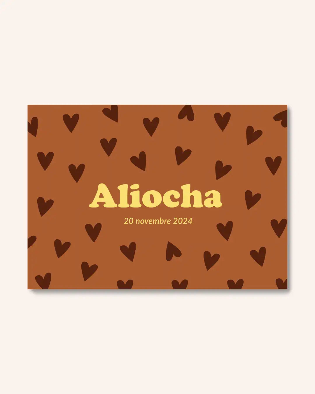 Faire-part de naissance enfant avec motif automne pour annoncer naissance bébé.