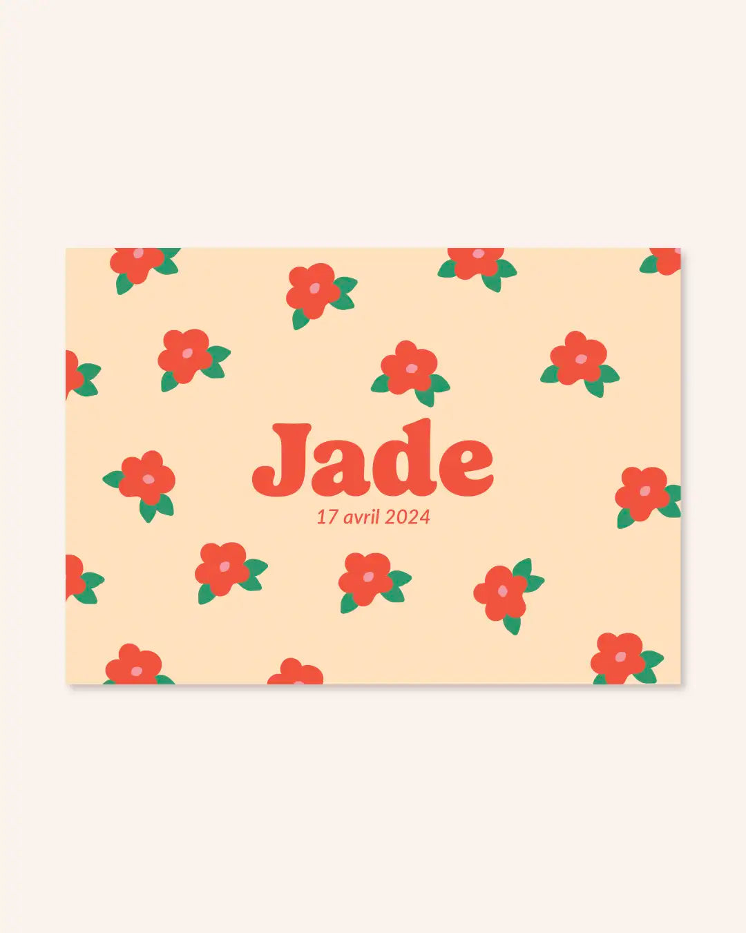 Faire part de naissance pour bébé poétique et fleuris Ma Petite Vie