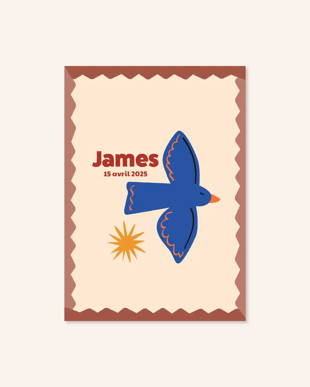 Faire-part de naissance pour bébé poétique et coloré Ma Petite Vie