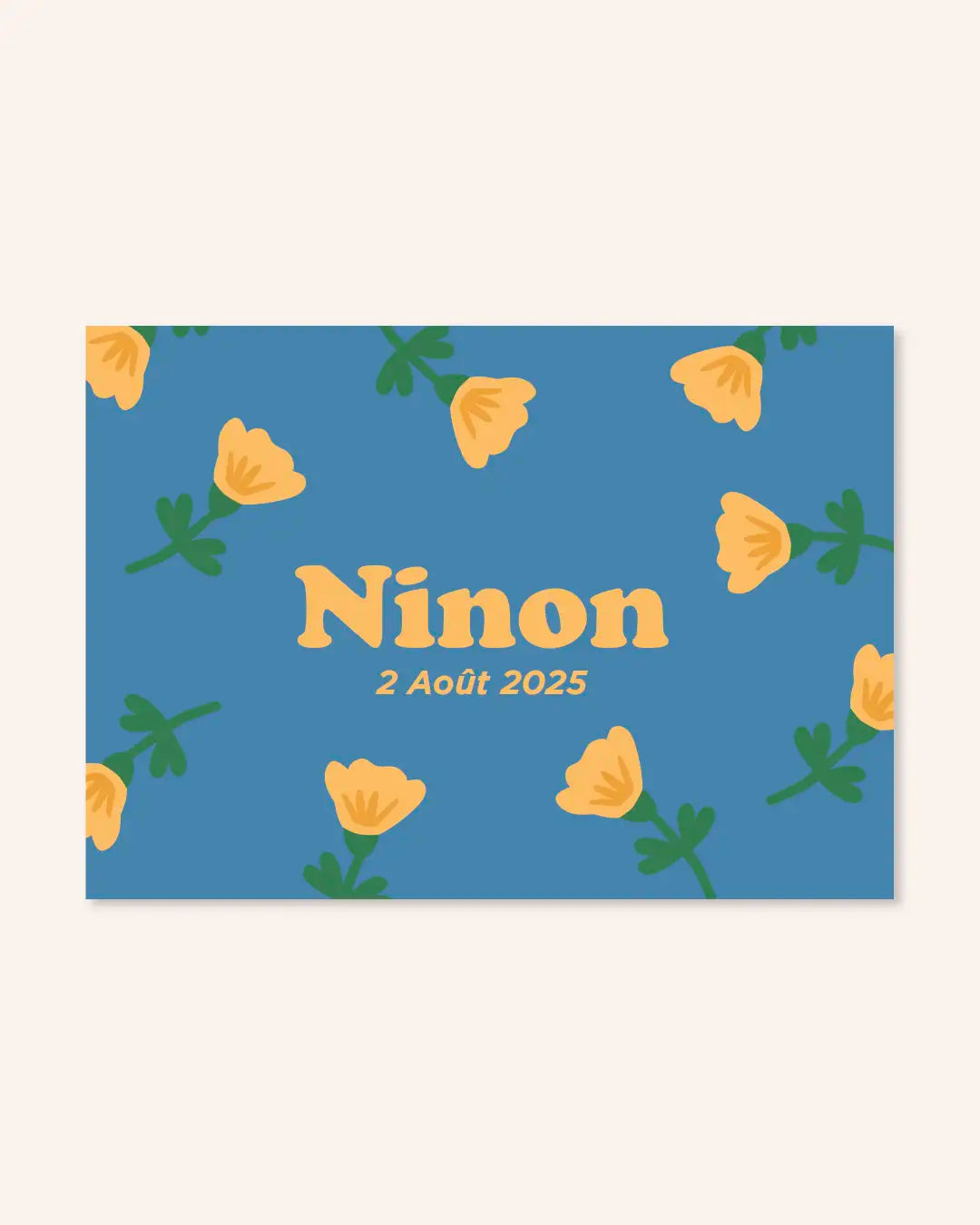 Faire-part de naissance pour bébé poétique et fleuri Ma Petite Vie