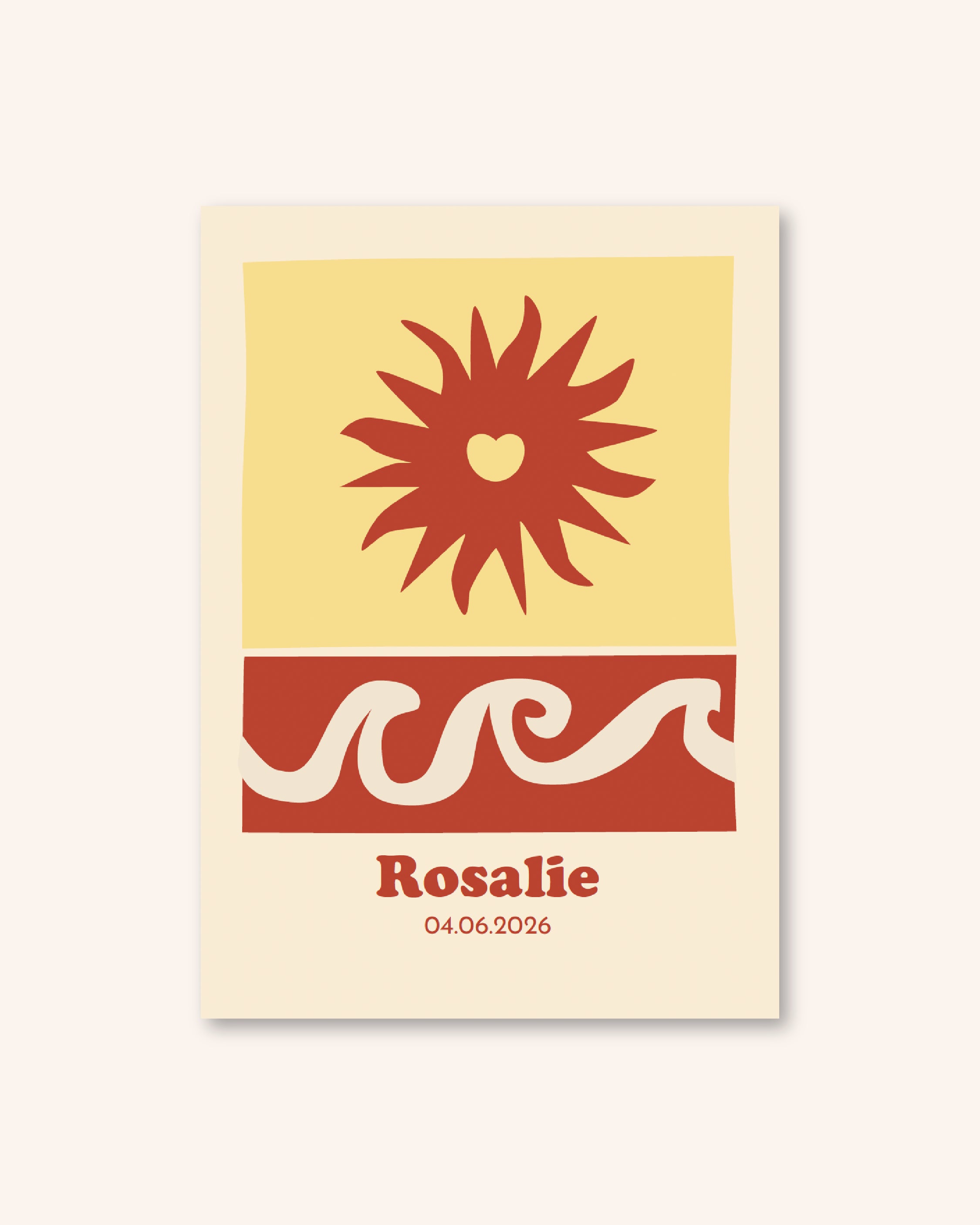 Faire-part de naissance solaire pour annoncer l'arrivée de bébé 