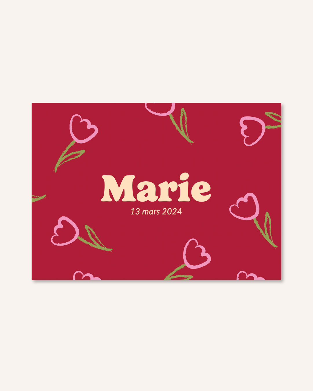 Faire-part de naissance enfant amour pour annoncer naissance bébé.