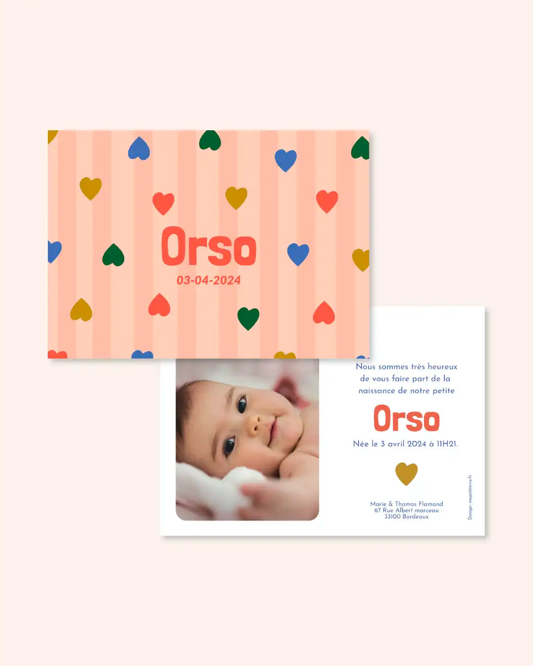 Annoncer la naissance de bébé avec un faire-part de naissance poétique et coloré.