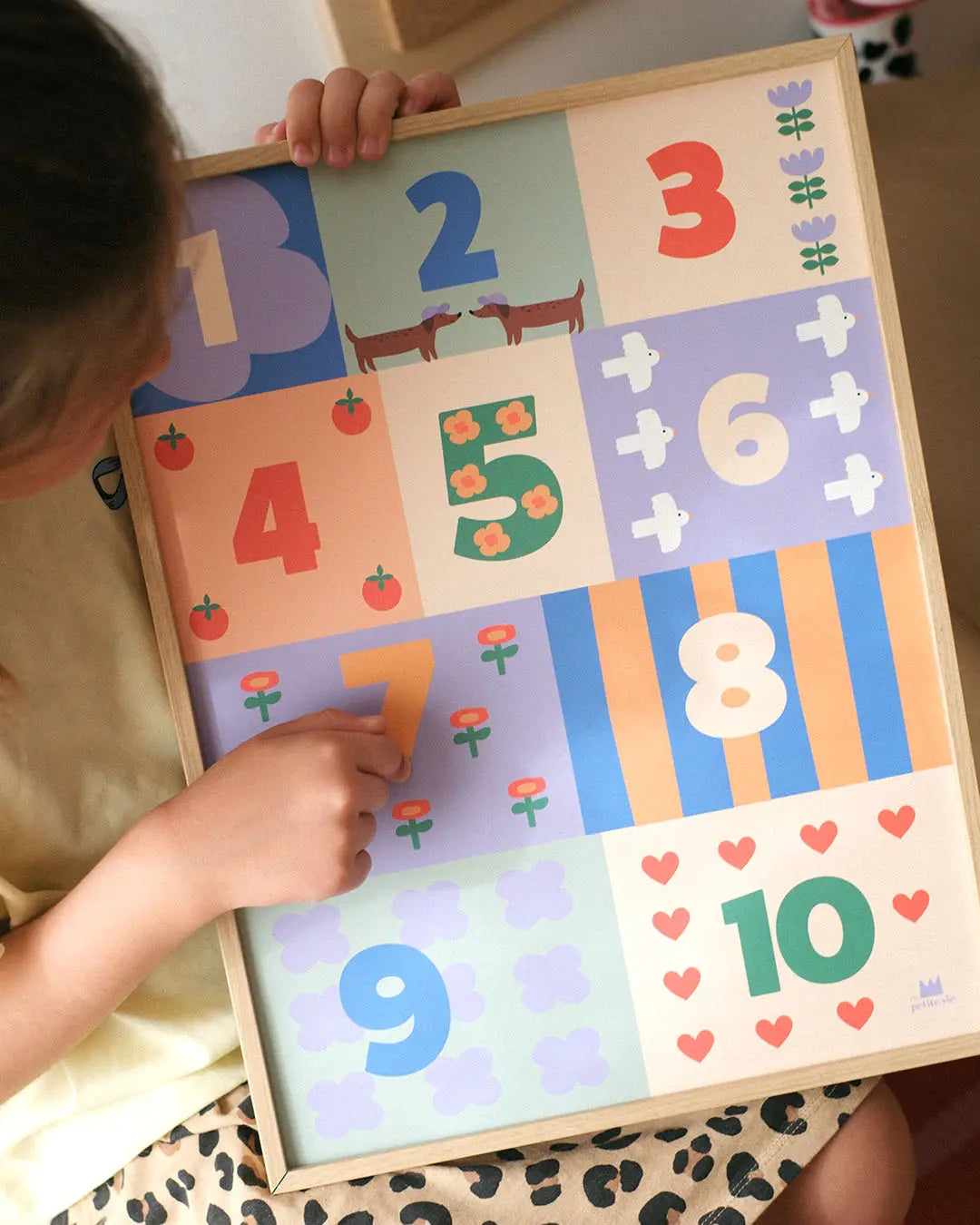 Affiche éducative Les Chiffres, design coloré et amusant pour décoration enfant ou apprentissage.