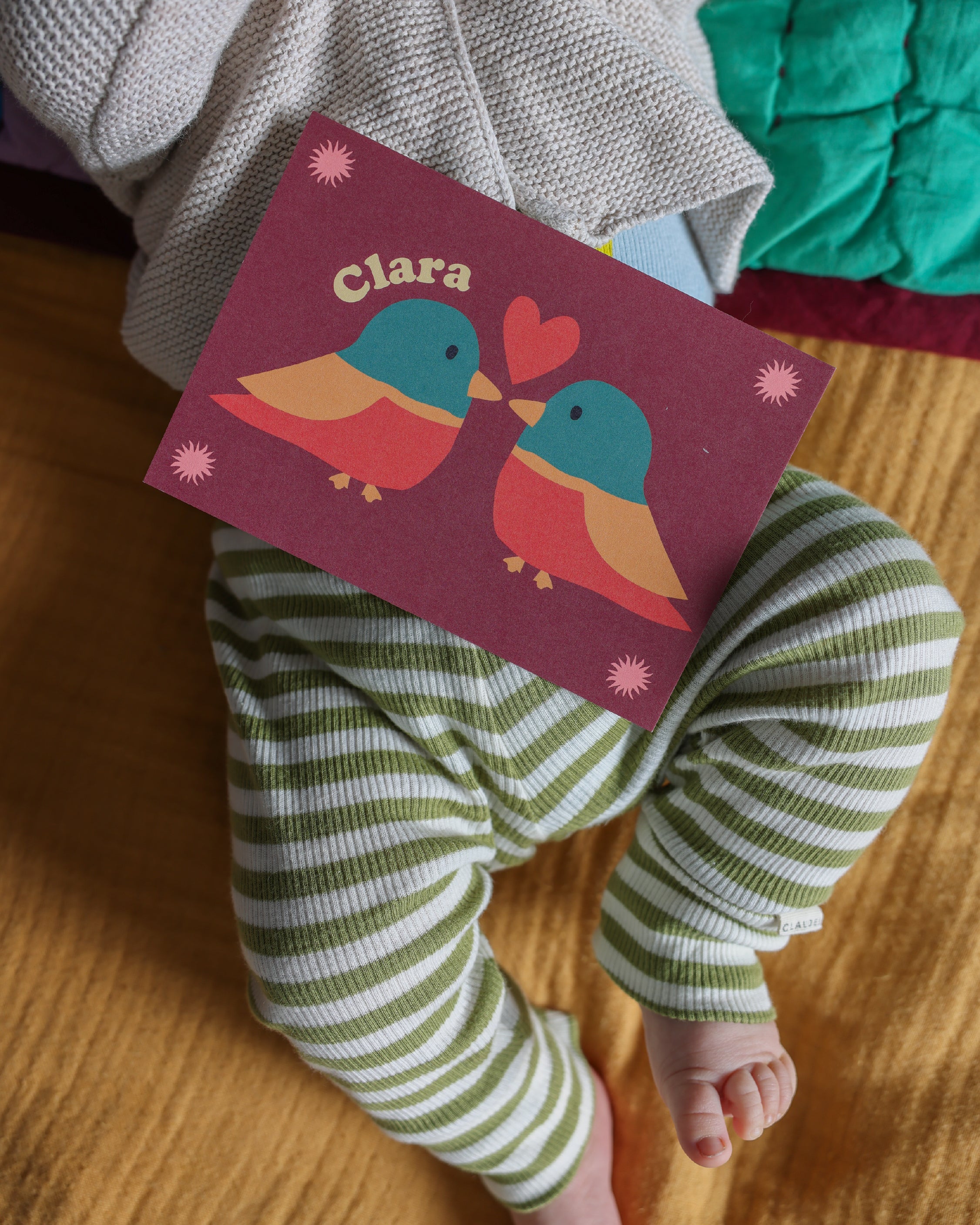 faire-part de naissance oiseaux pour annoncer naissance de bébé