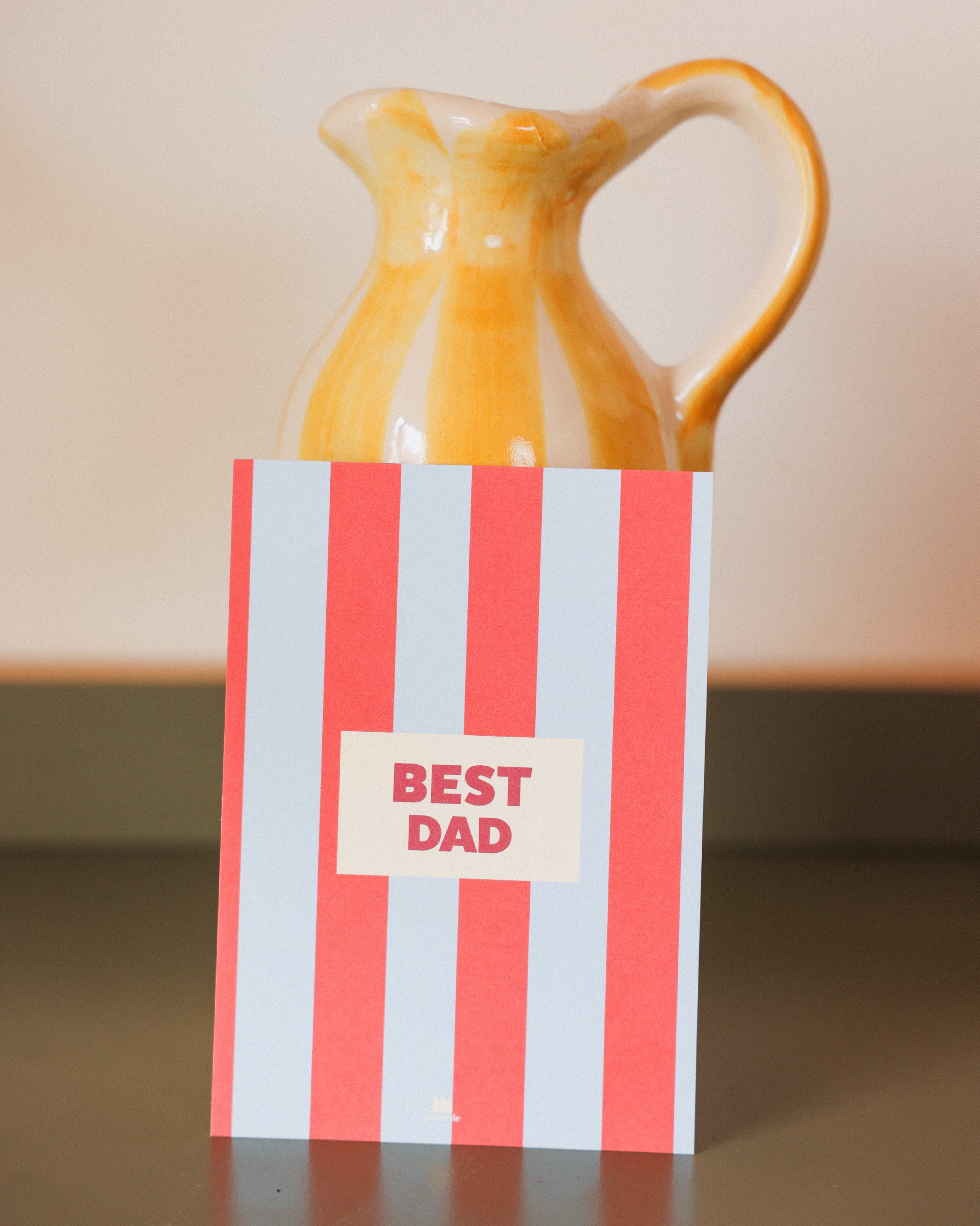 Carte Best Dad rayures
