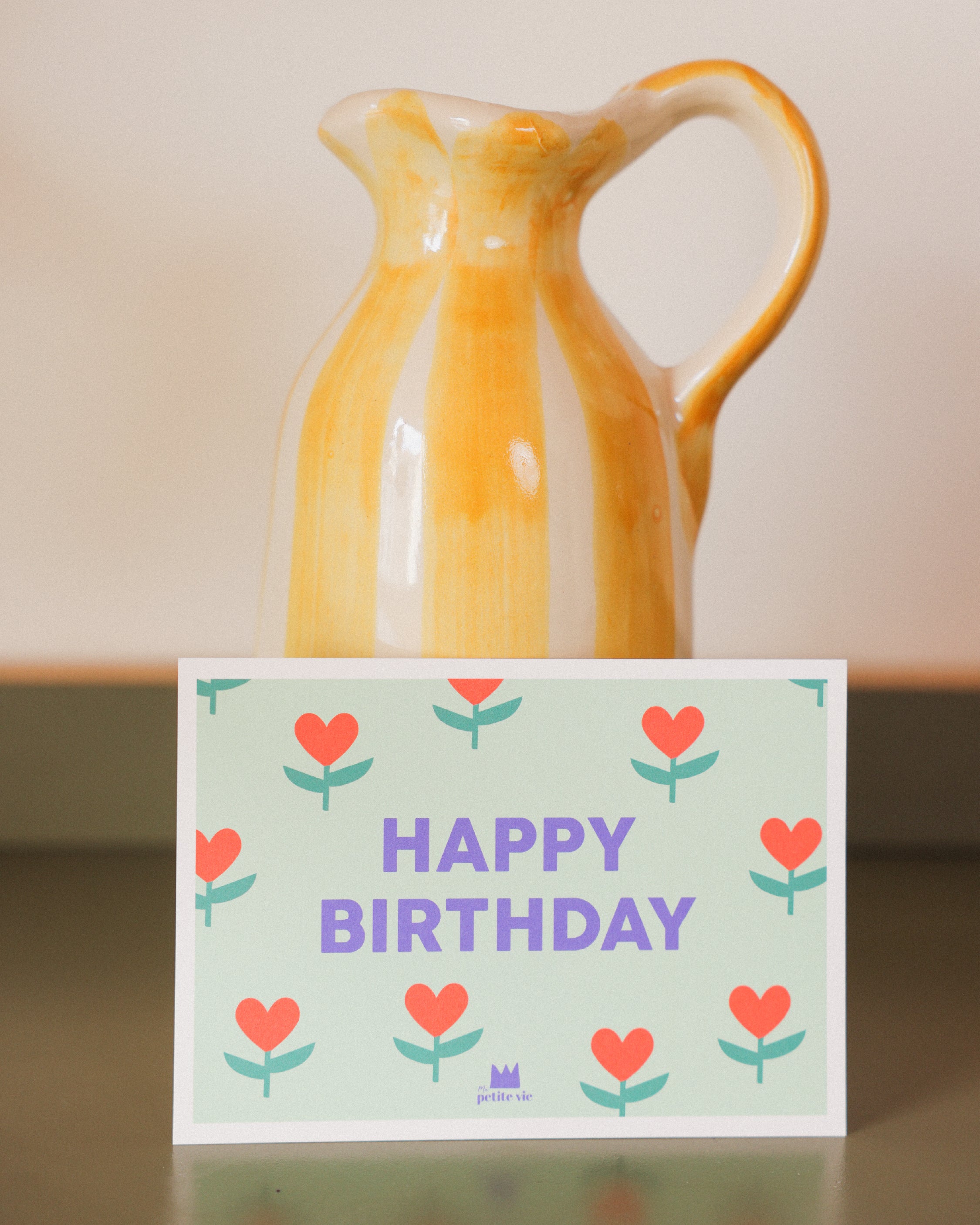 Carte Happy Birthday Fleurs