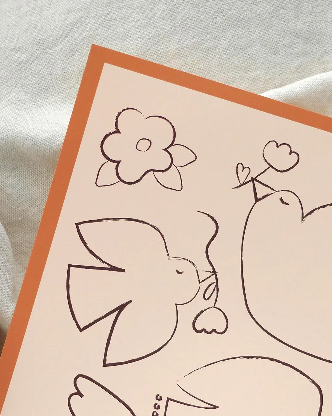 Affiche poétique avec des oiseaux pour décorer la chambre et votre maison de la plus jolie des illustrations 