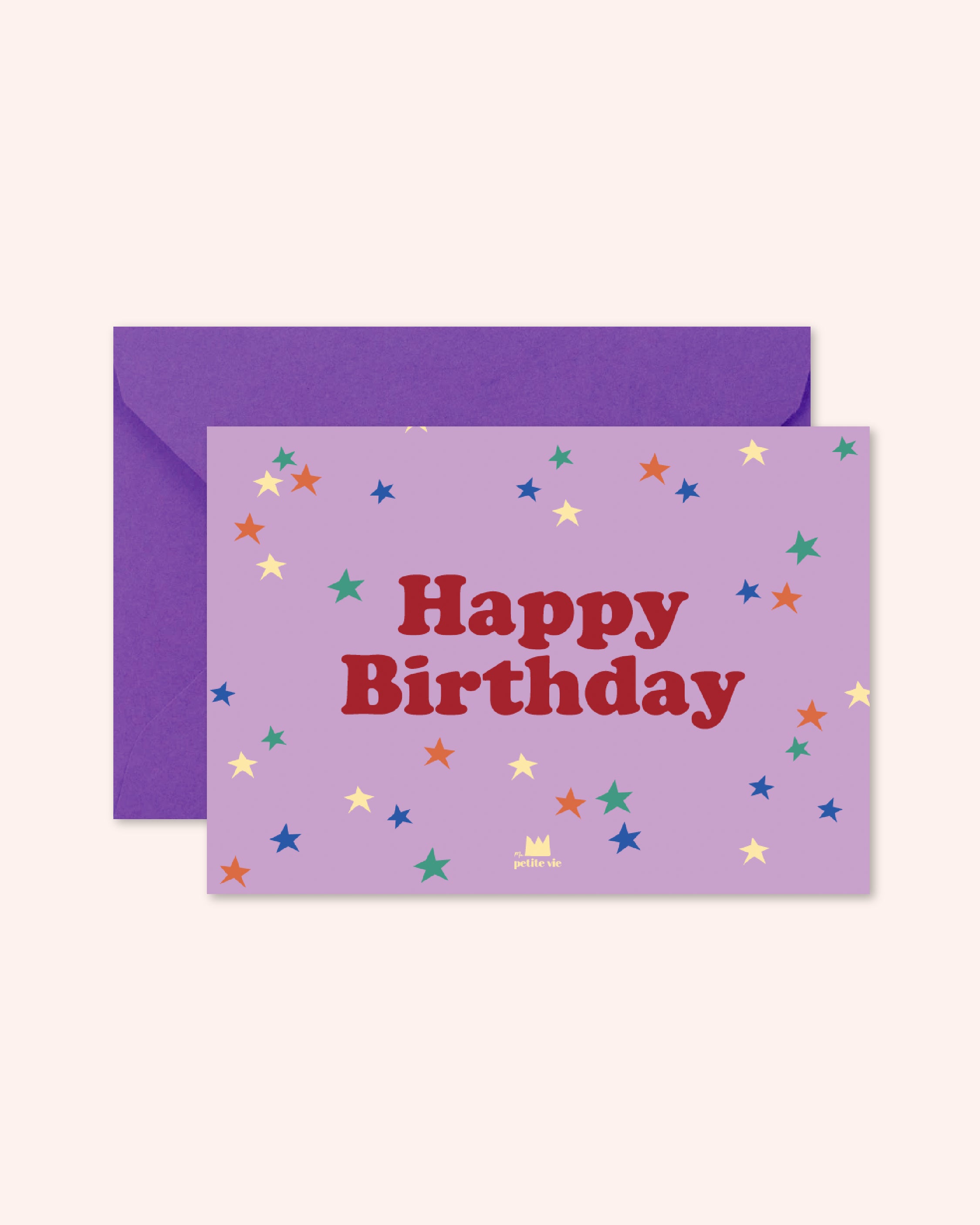 Carte Happy Birthday Étoiles