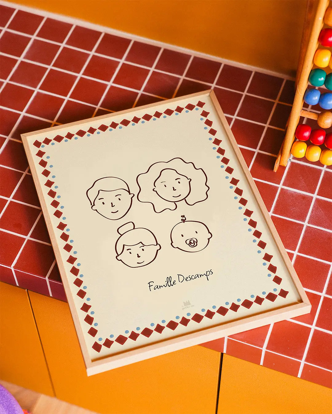 Portrait de famille à personnaliser pour la fête des mères